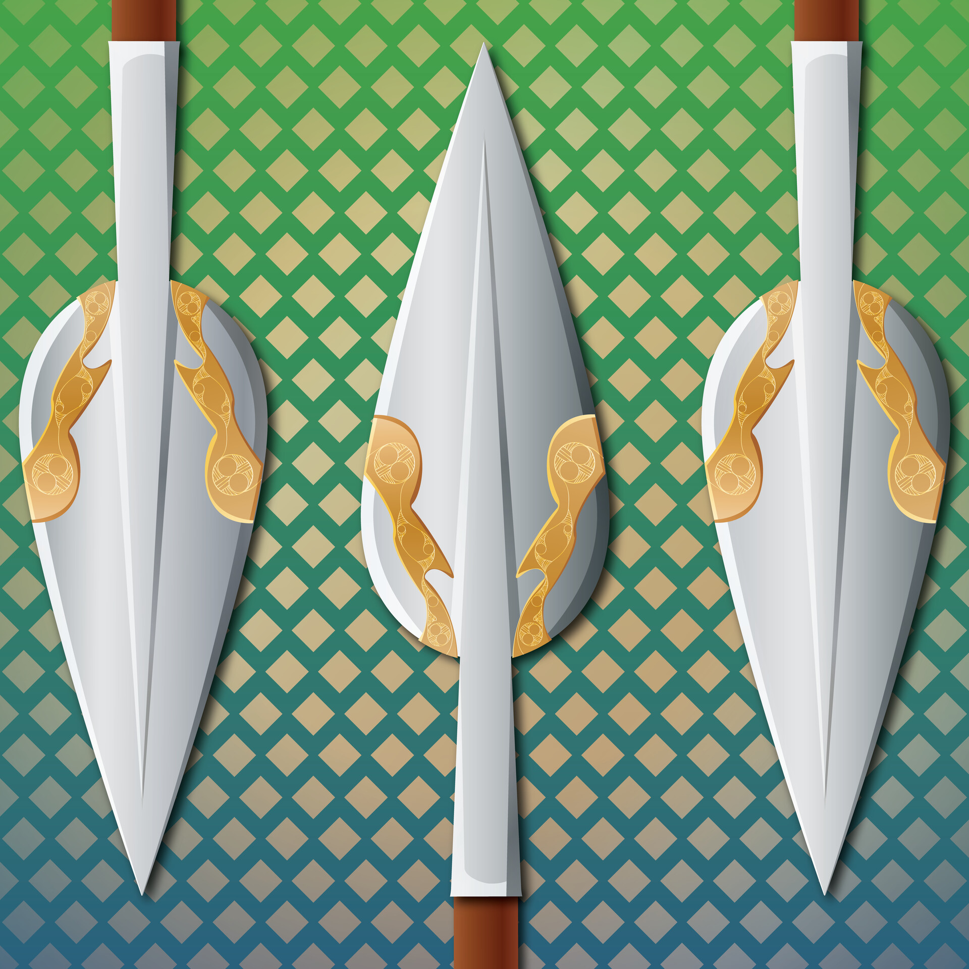GAEL, Celtic Spear, la téne lances, spears Weapons - Swords, Axes, Knives 