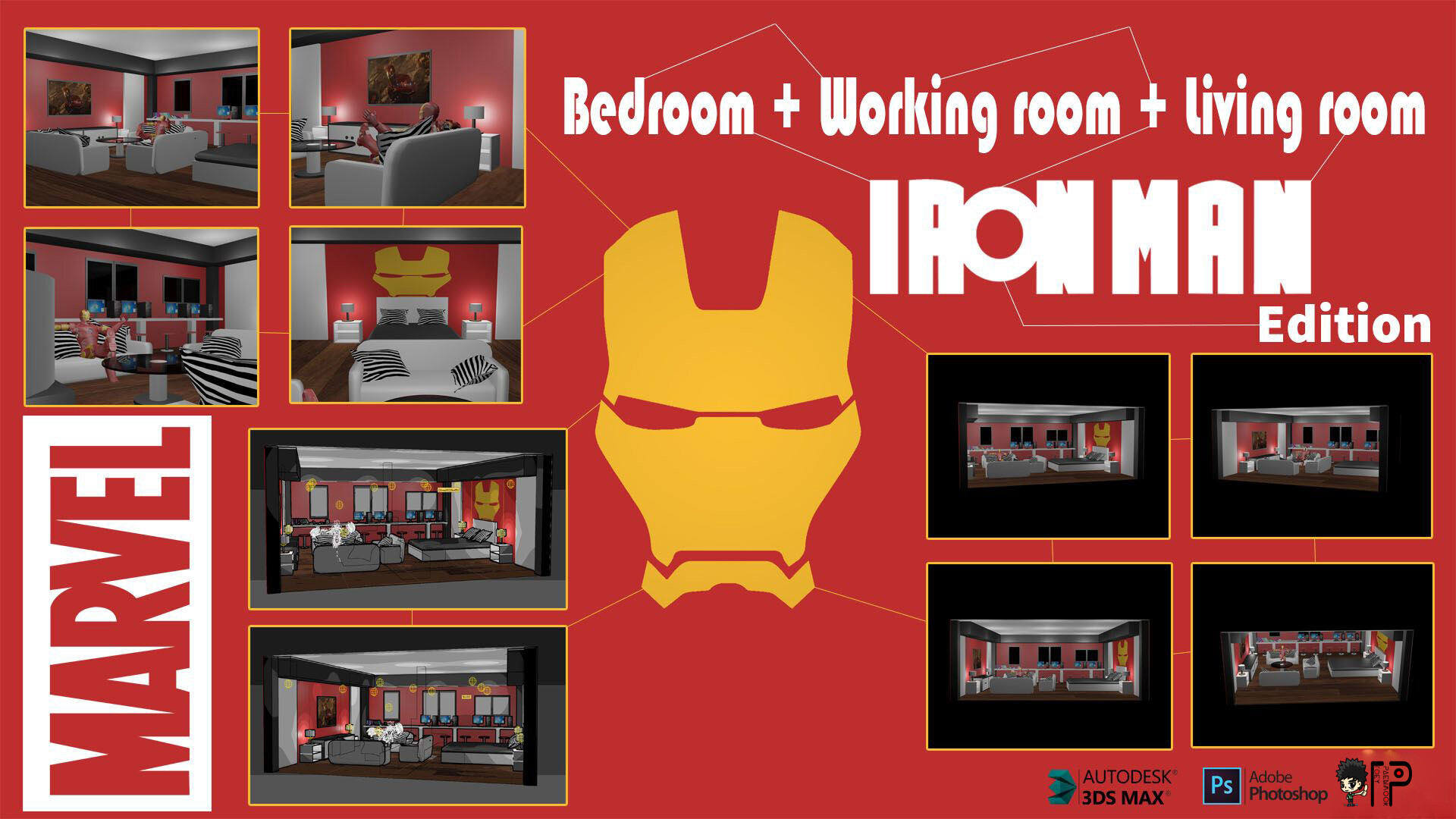 Artstation Bedroom Working Room Living Room Iron Man