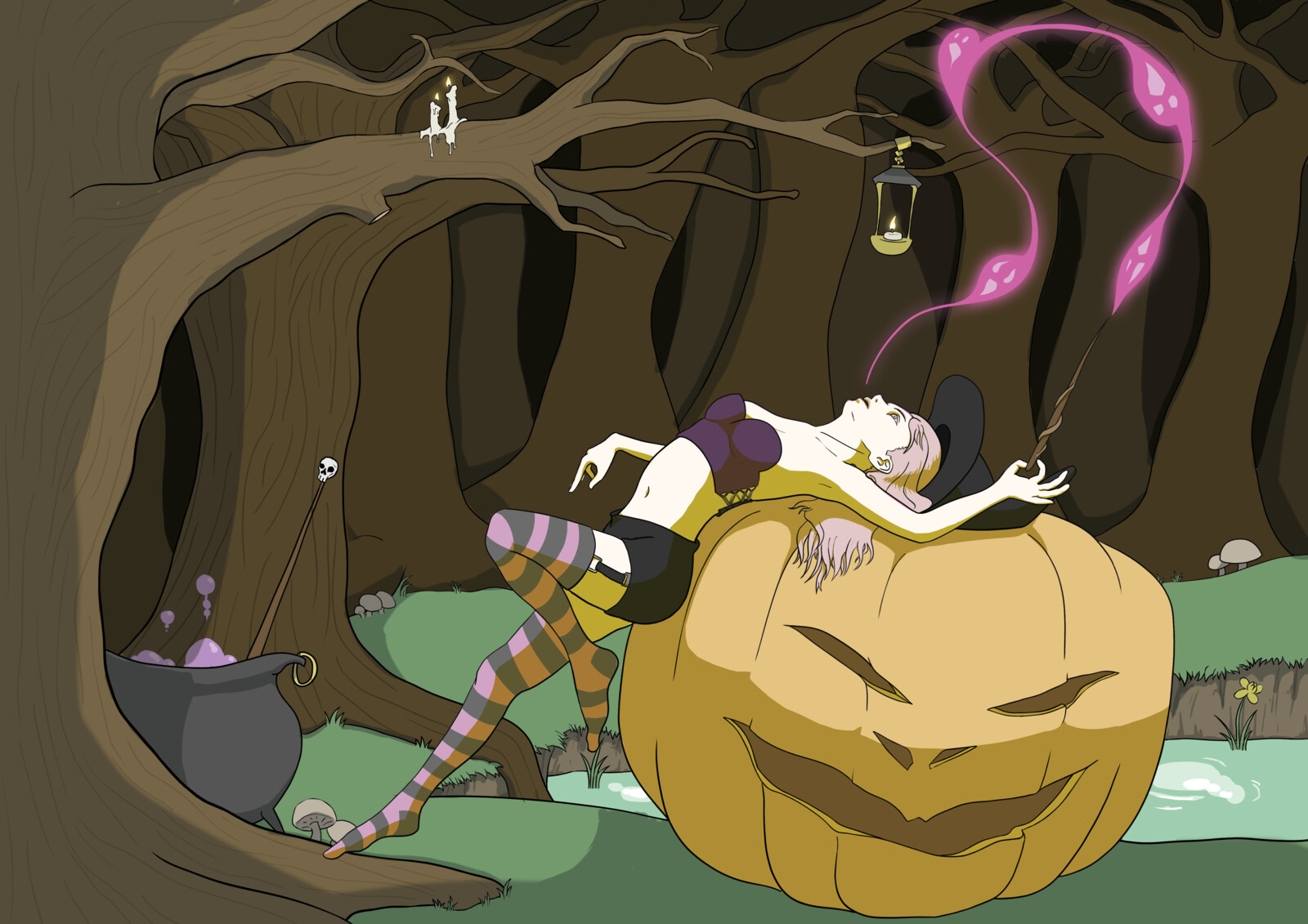 October with Background Only