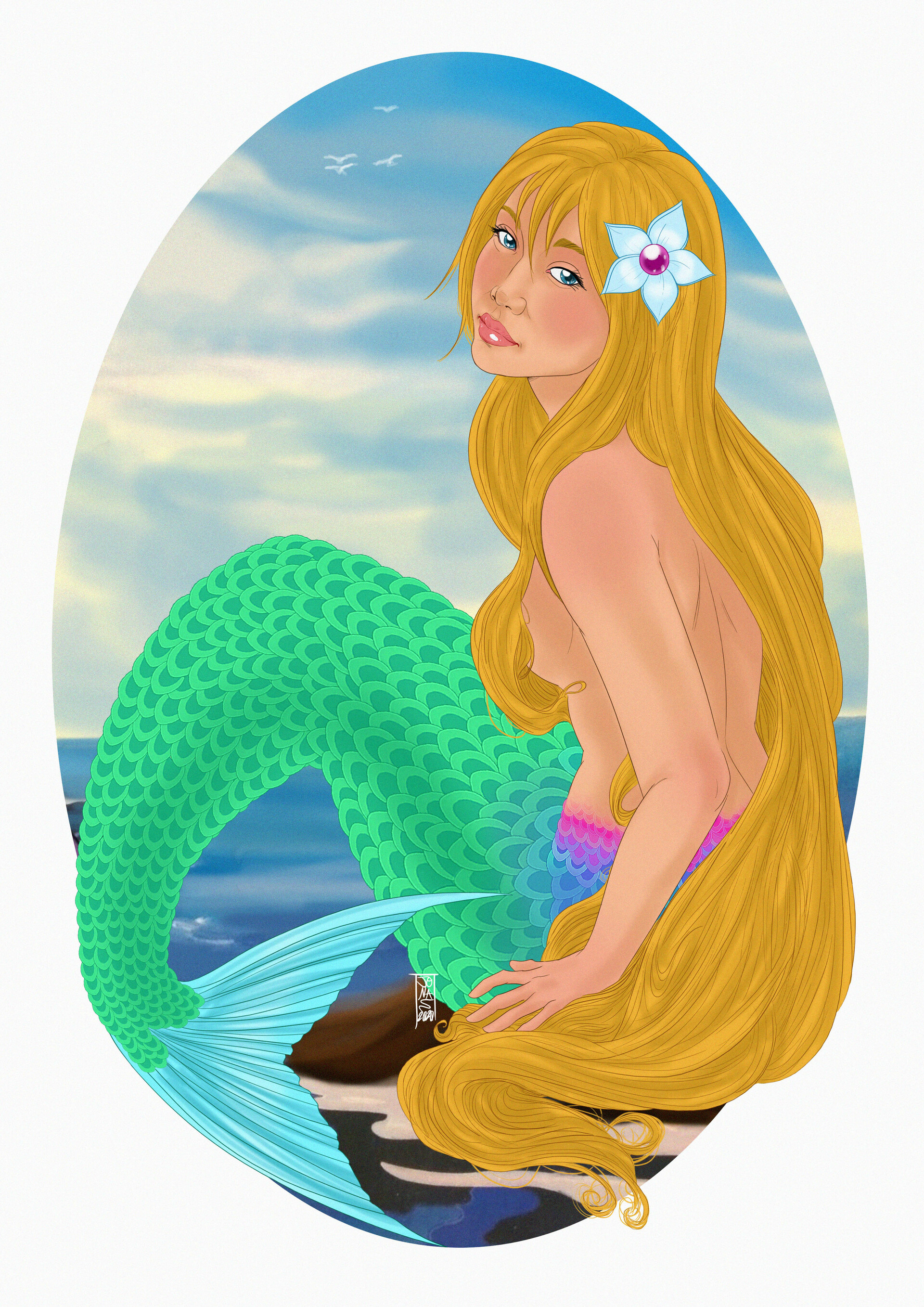 Jonas Braga - #Mermay day 15 The Little Mermaid Marina (Toei