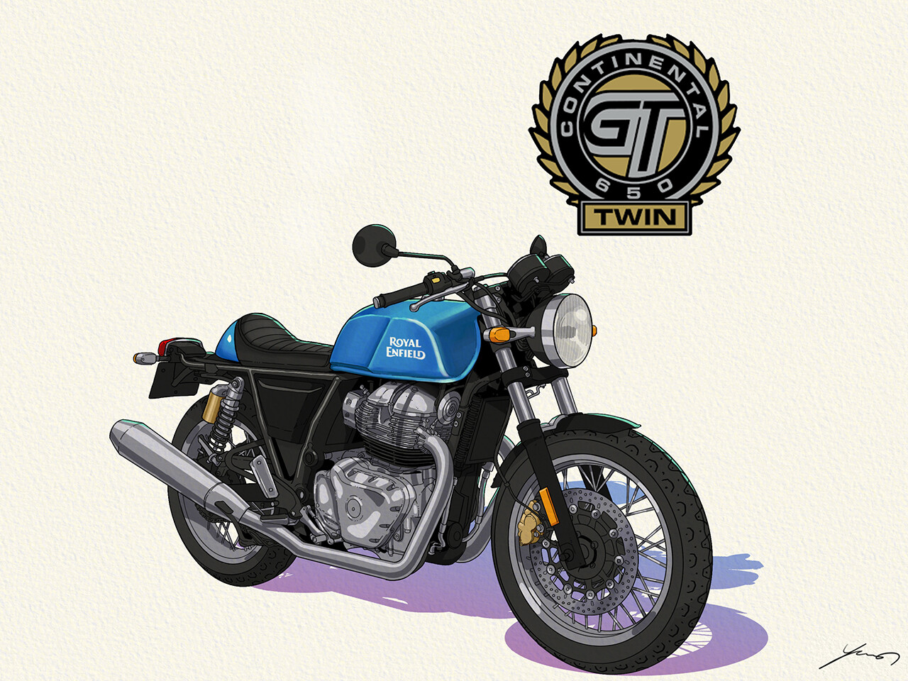 Royal Enfield PISS18002 Metal Gt 650 Twin Pin (Multicolored, Small) :  Amazon.in: Jewellery