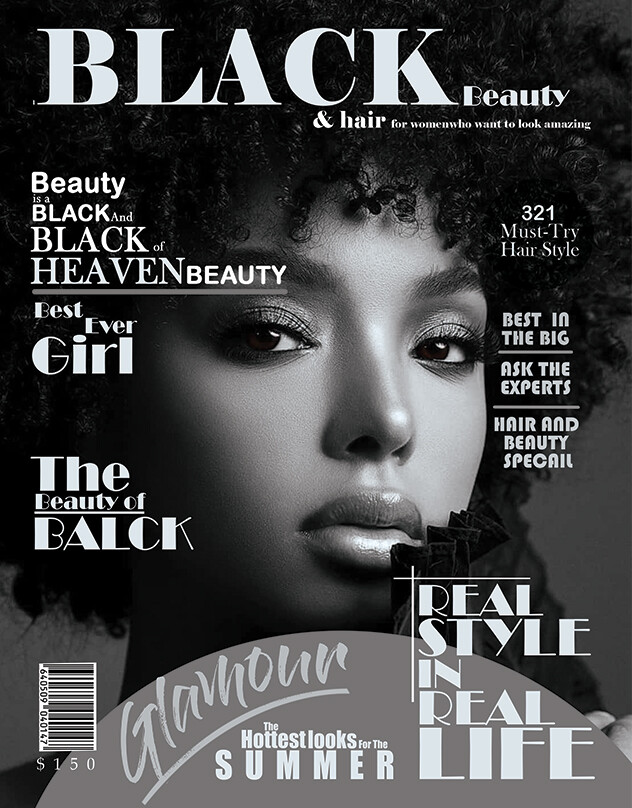 ArtStation - BLACK BEAUTY MAGZINE COVER PAGE WITH DIFFERENT COLORS.