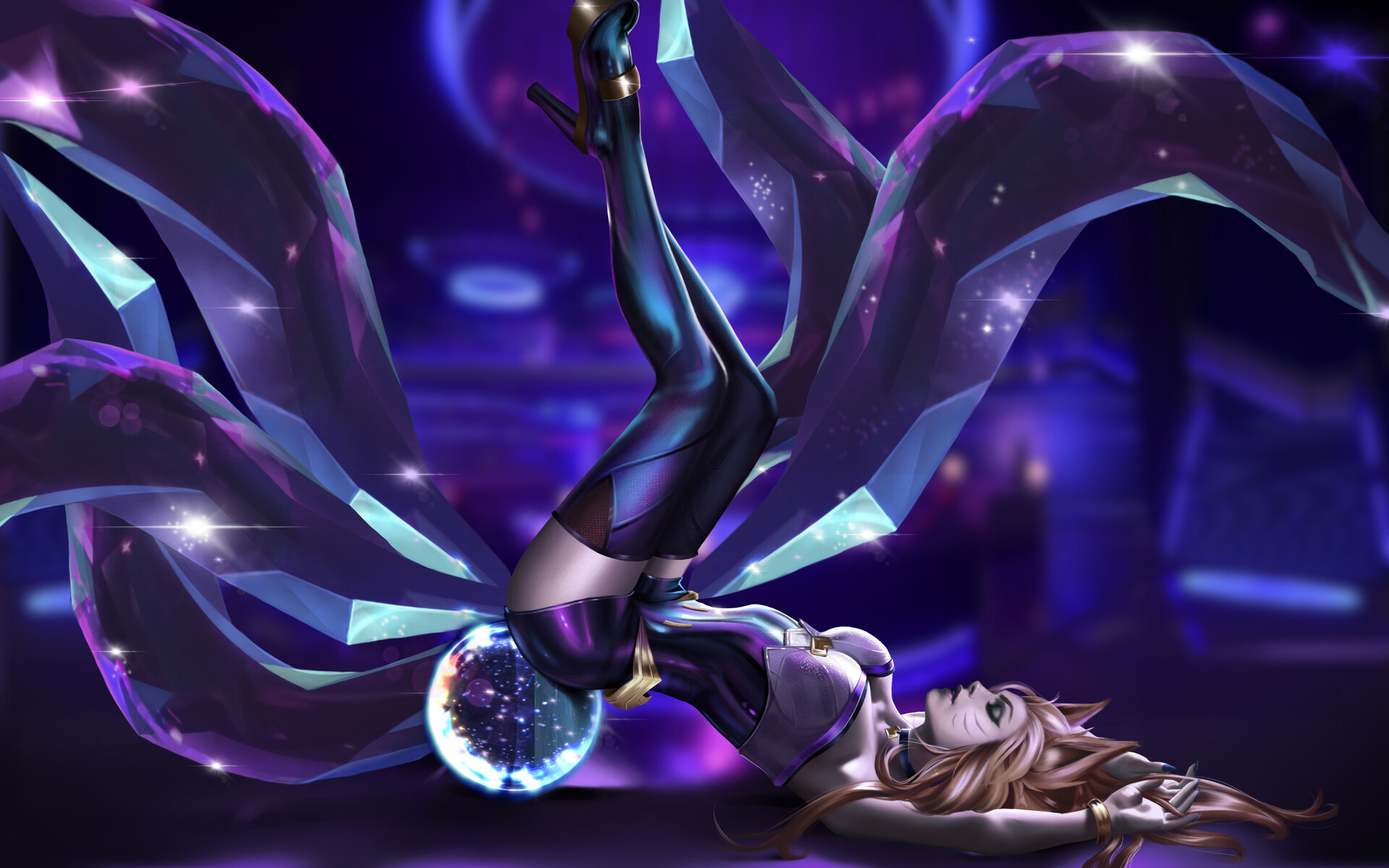 Featured image of post Kda Ahri Prestige Wallpaper Woman with purple hair anime character wallpaper summoner s rift