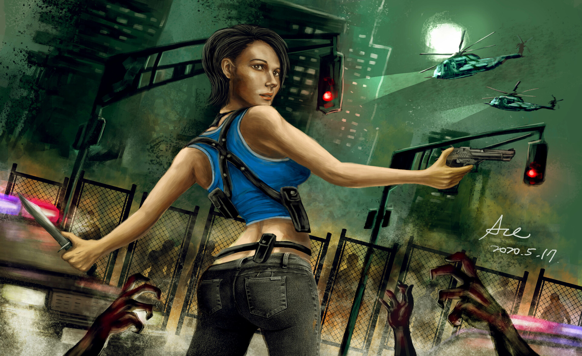 ArtStation - Jill Valentine from Resident Evil #2