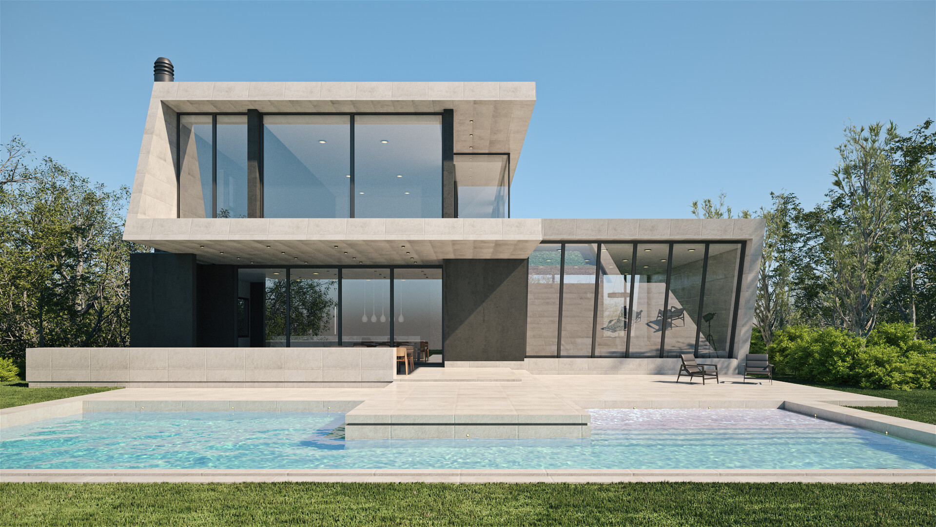 ArtStation Exterior House Scene 3 Marble House