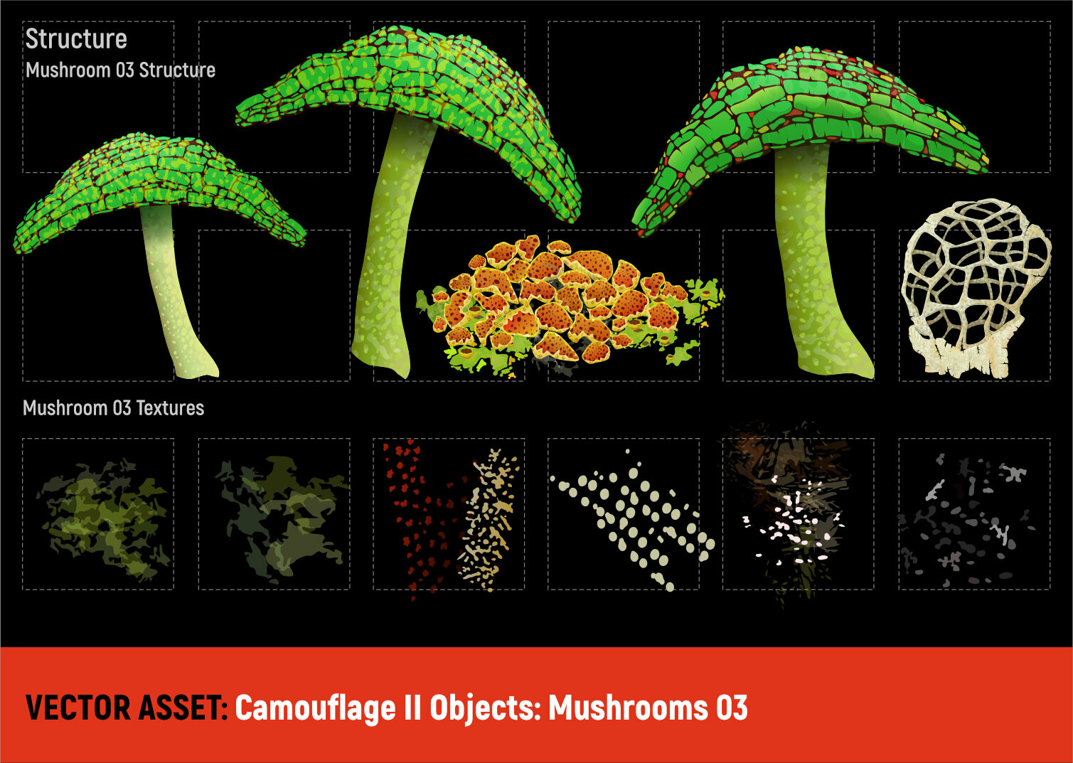 Vector Assets: Camouflage 2
Mushrooms 03