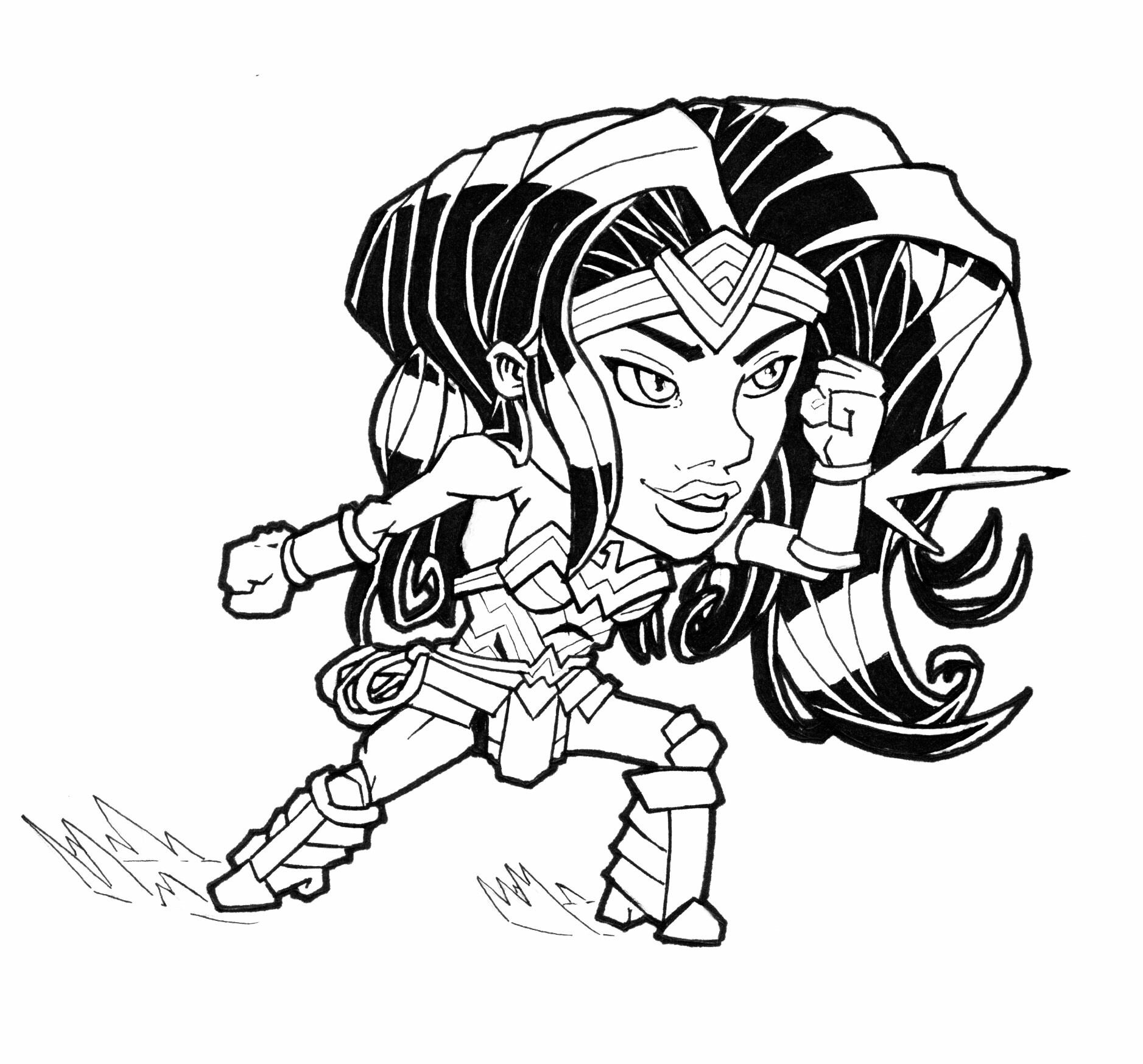 Artstation Chibi Wonder Woman Aaron Roberts
