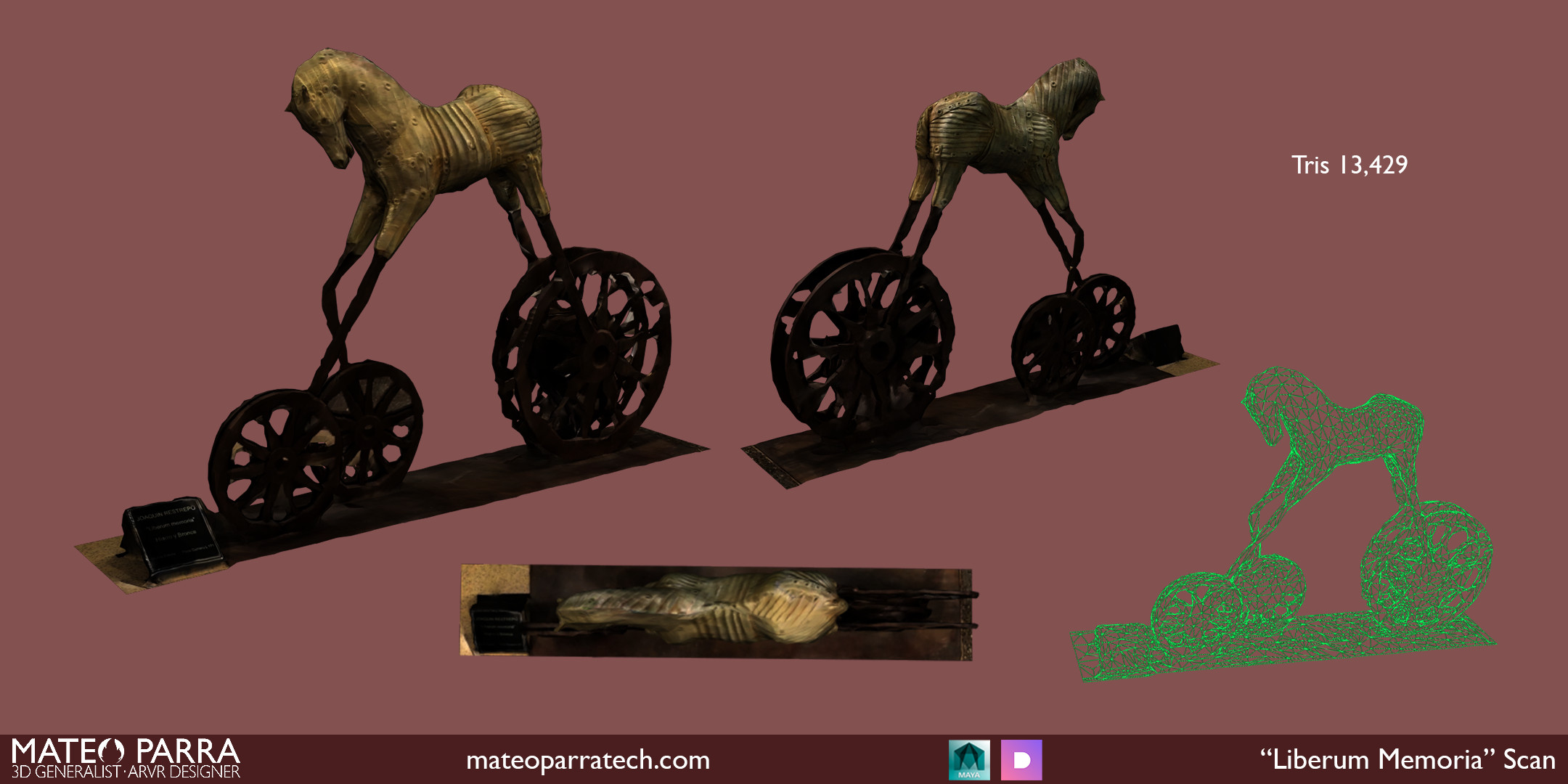 Since the scan didn't quite properly record one of the legs, I had to recreate it. The mesh now needs to get its topology cleaned up. 
