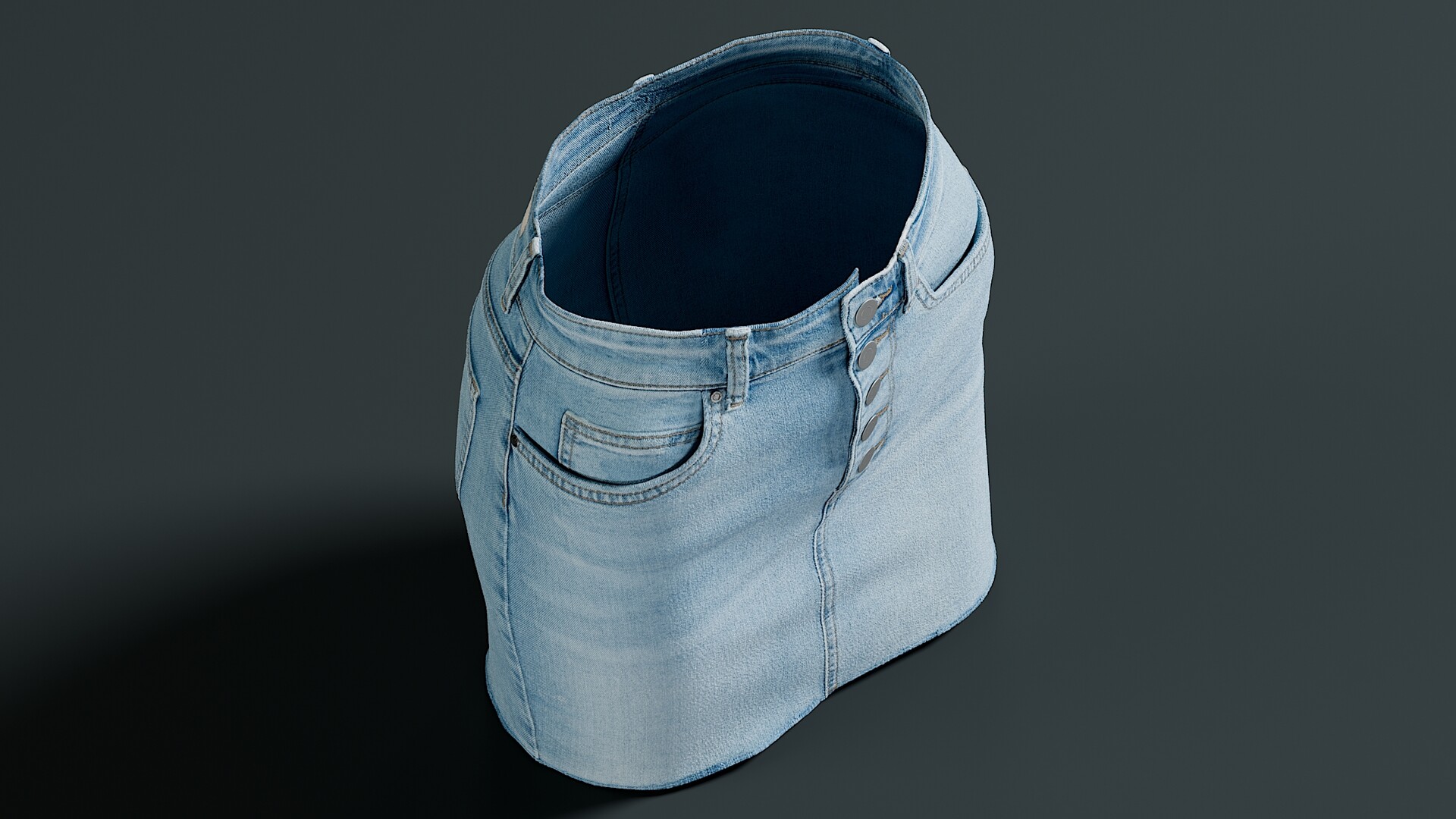 Nice Pictures Realistic 3D model of Jean Skirt