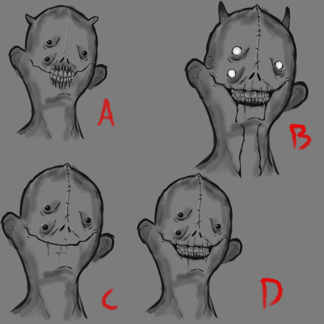 Johannes Sandberg - Horror game monster concept art, image size:1080x1080