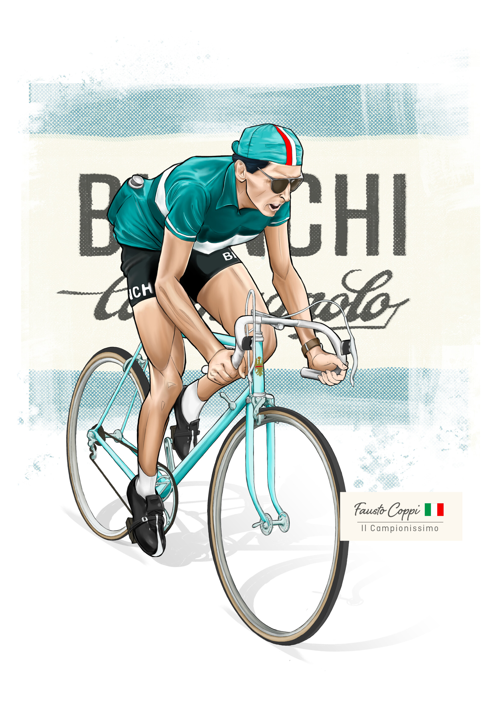 - Coppi Pin-Up style poster