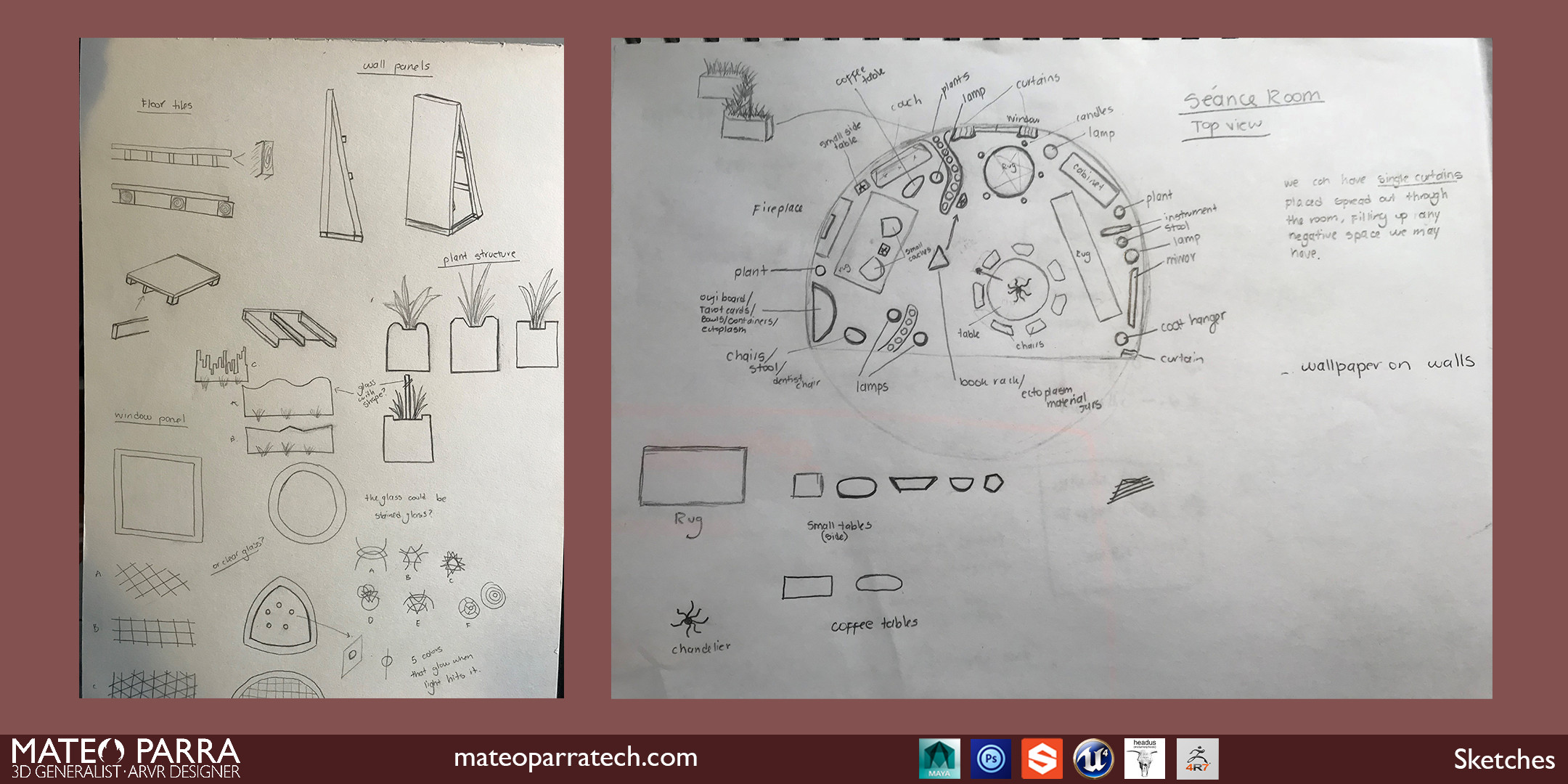 Sketches and layout design.