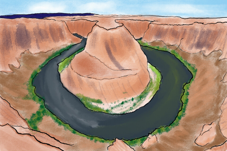 Artstation Grand Canyon Horseshoe Bend 20 Minute Study