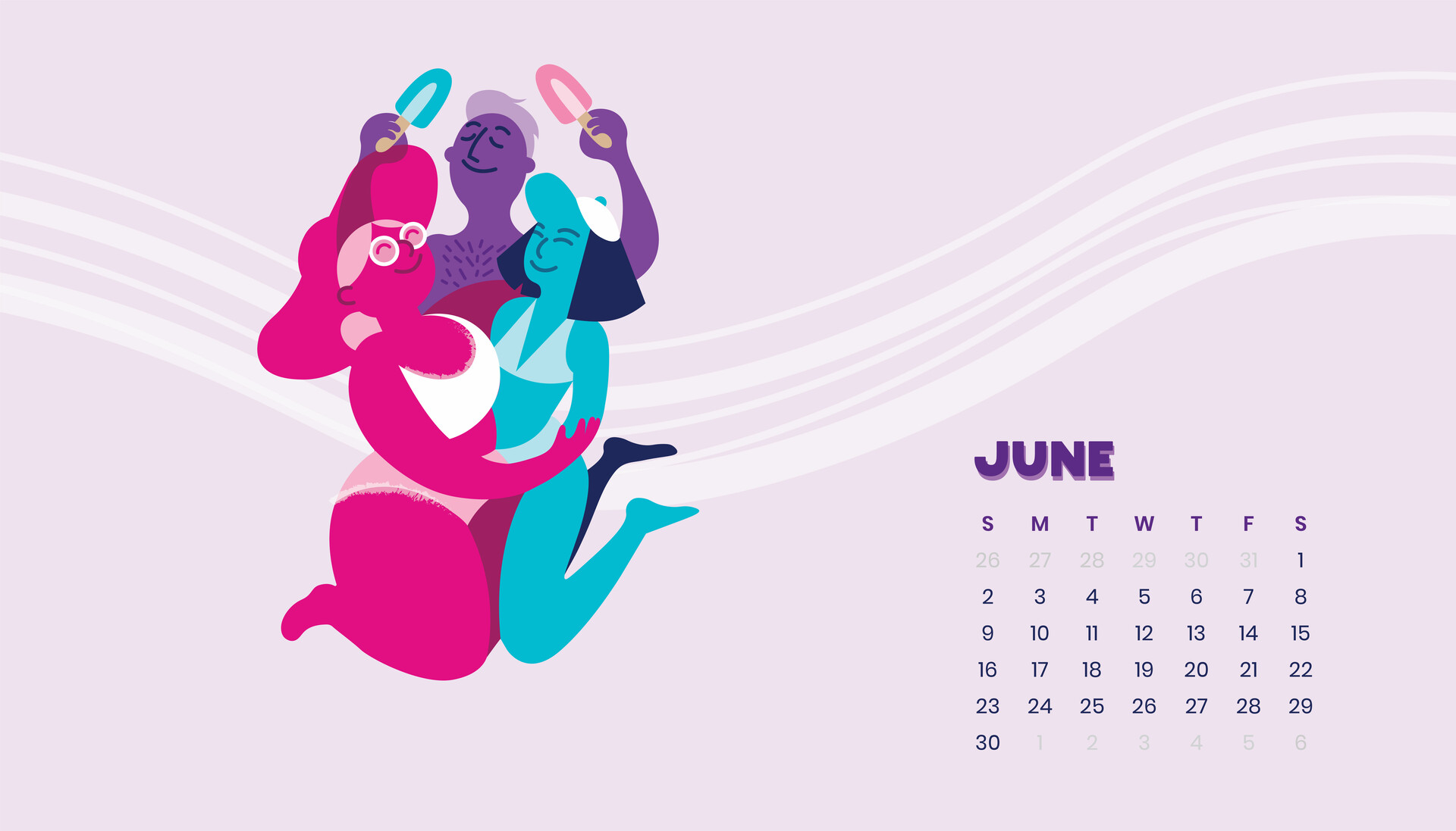 ArtStation - Pride Calendar Wallpapers | Bi