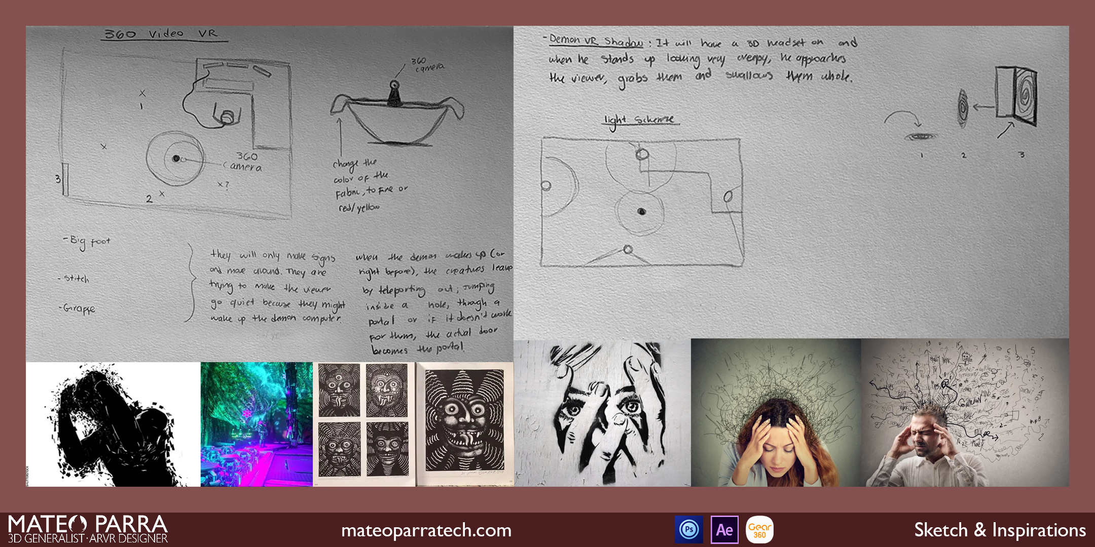 Sketches and inspirations. 
