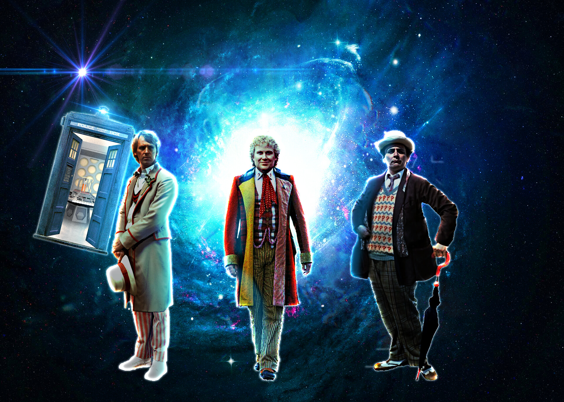 ArtStation Fifth,Sixth,Seventh Doctor Portrait