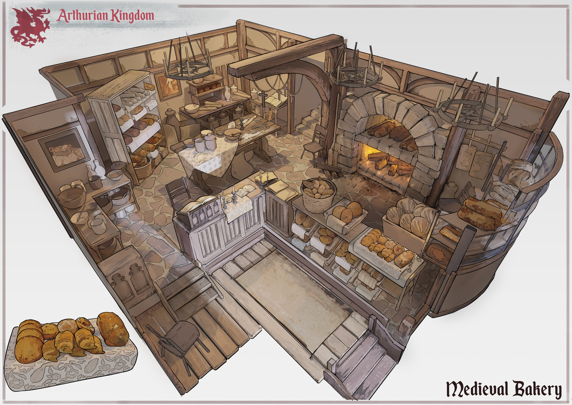 ArtStation - Arthurian Kingdom - Medieval Bakery