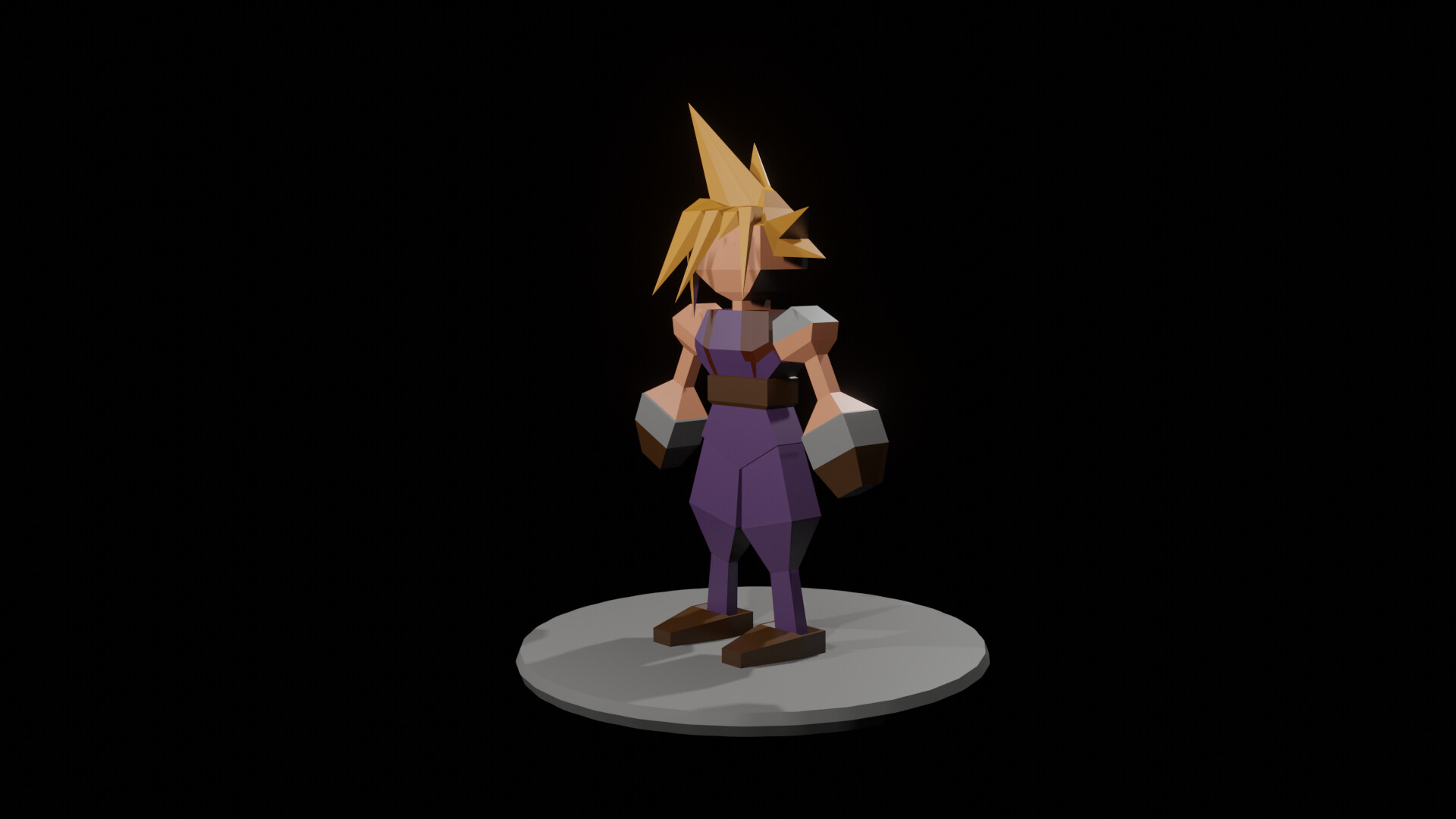 final fantasy 7 low poly