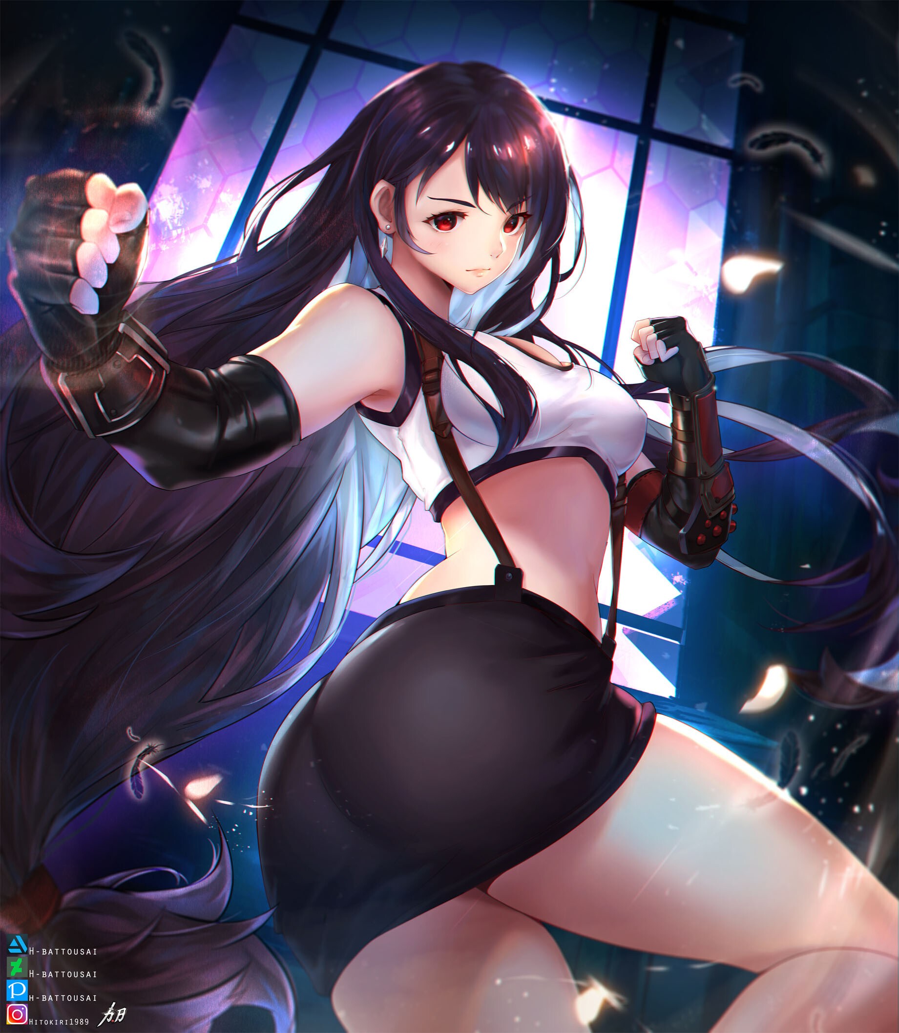 illustration 2d concept artist tifa lockhart hitokiri nguyen