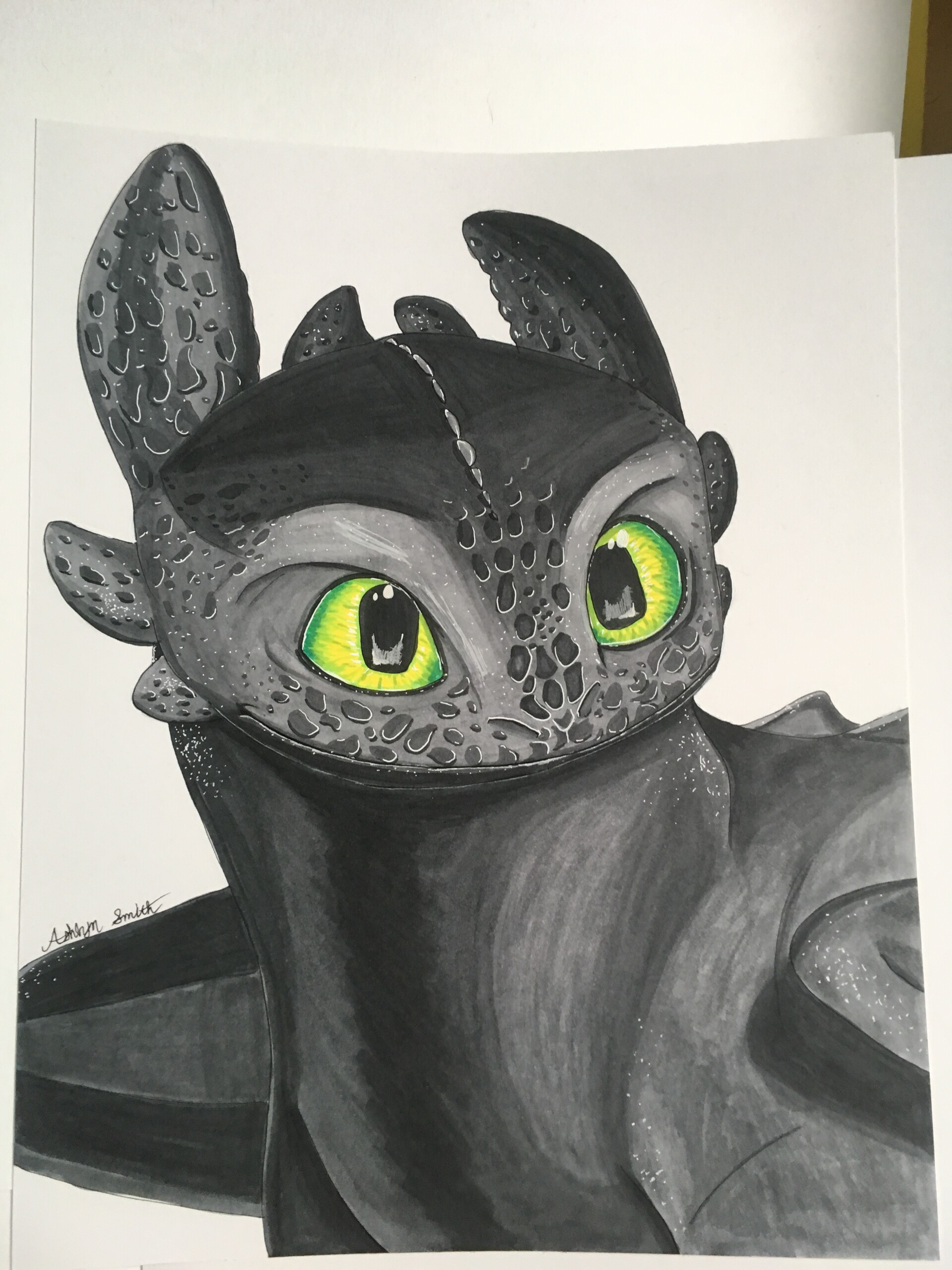 A sketch of Toothless I did  rhttyd