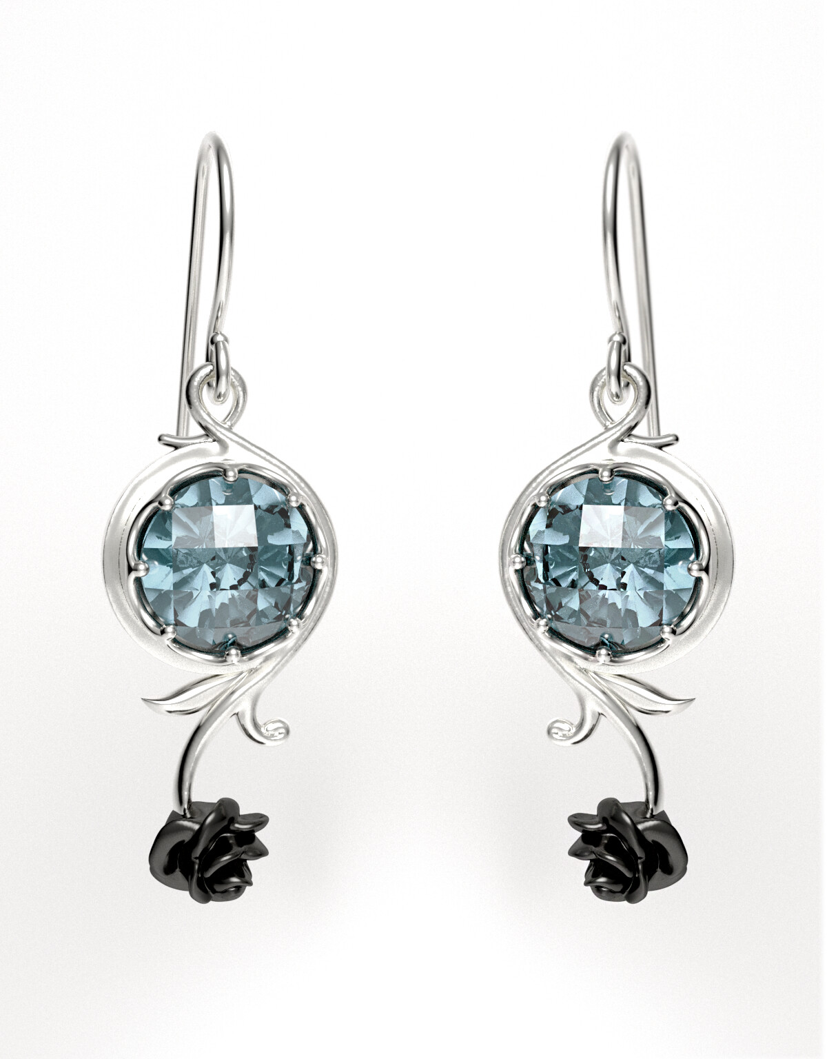 Artstation Roses Earrings And Pendant Kameleon Jewelry Jessie Marshall