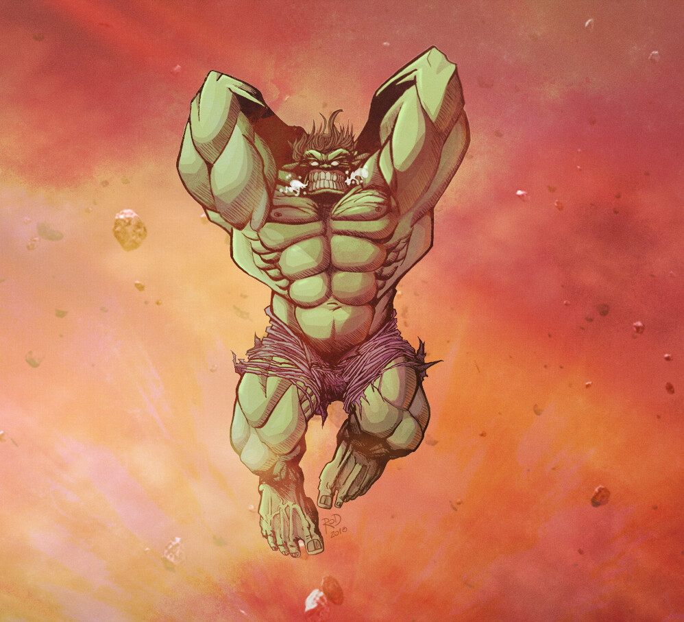 Artstation The Hulk Comic Art Practice Rod Ramoun
