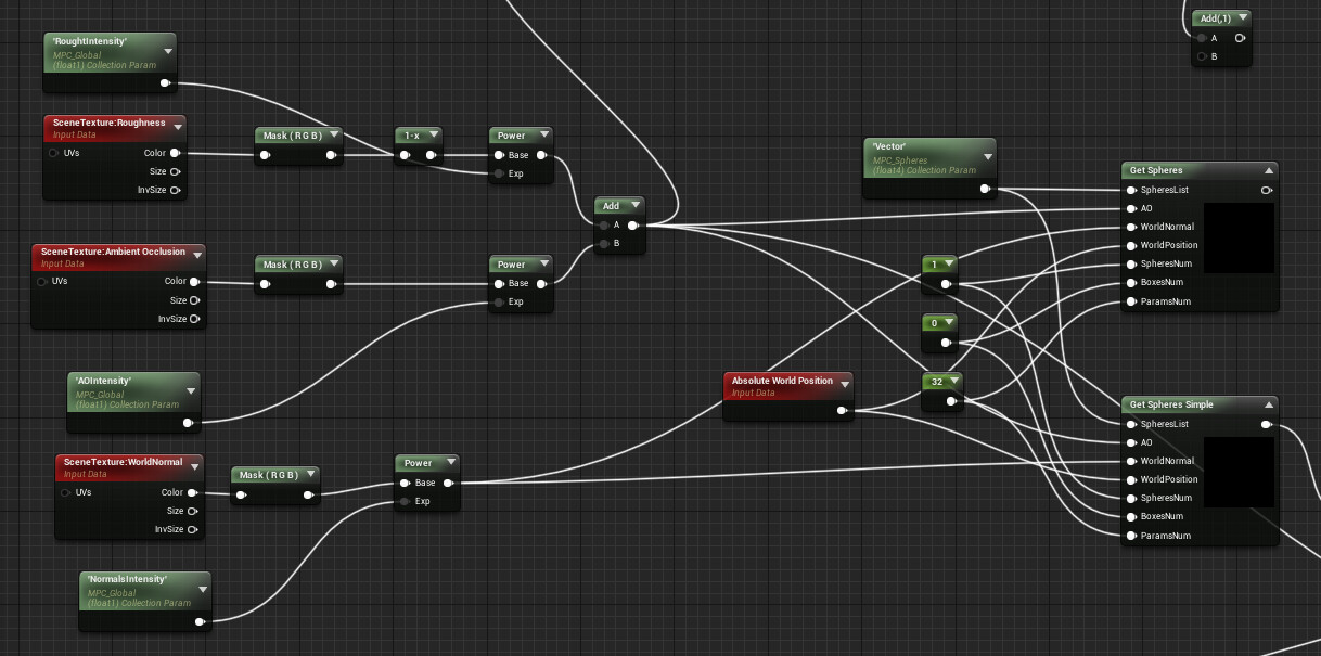 Now the whole lerpings are managed inside custom nodes where the whole spheres are processed in some semi automatic way