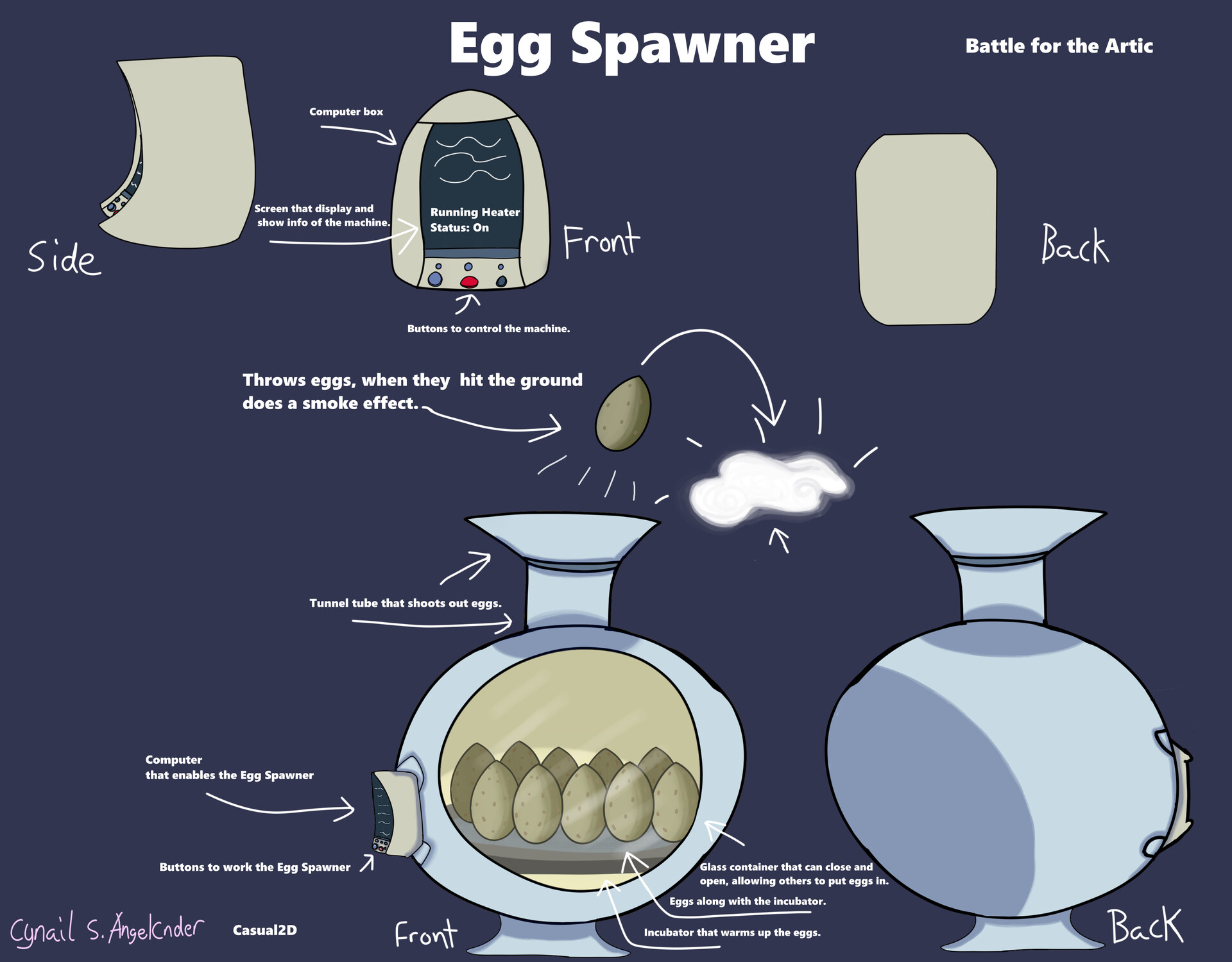ArtStation - Egg spawner concept for Casual2D