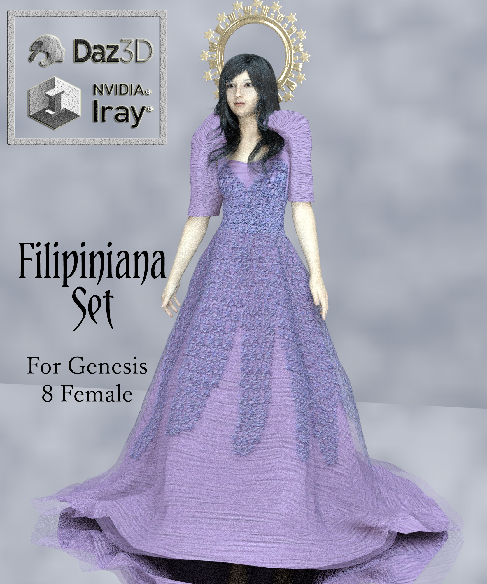 purple filipiniana gown
