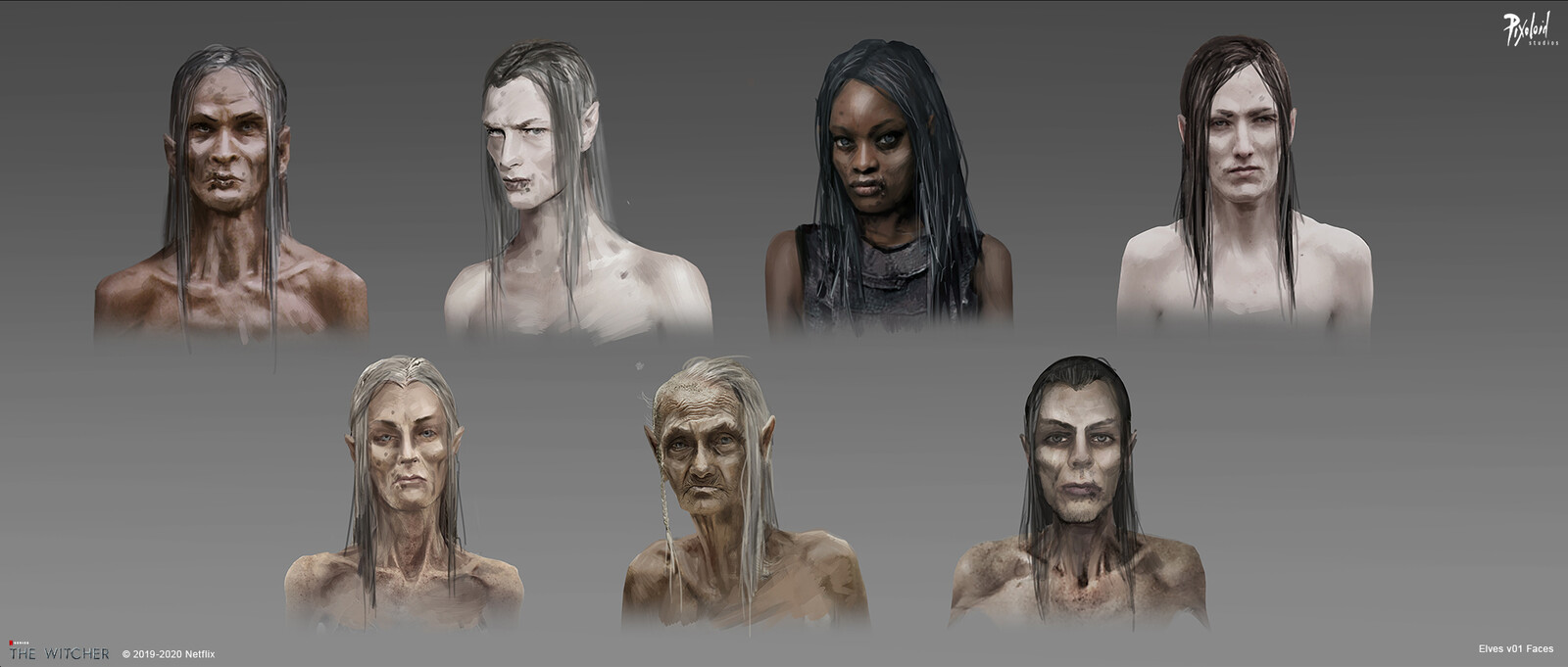 Pixoloid Studios The Witcher Elves / Race Explorations