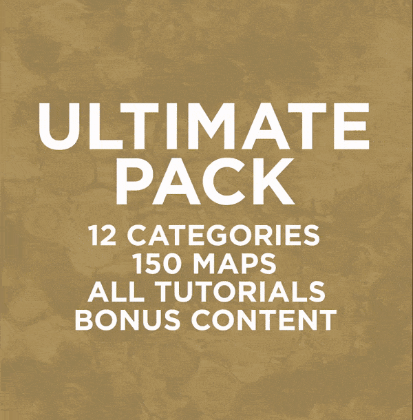 If you don't own part 1, you can get the ULTIMATE PACK that contains every map from Part 1 and Part 2 + BONUS Content (150 Maps In Total) as well as all tutorials showing you how to create your own surface imperfections maps. https://gum.co/mAPCZ