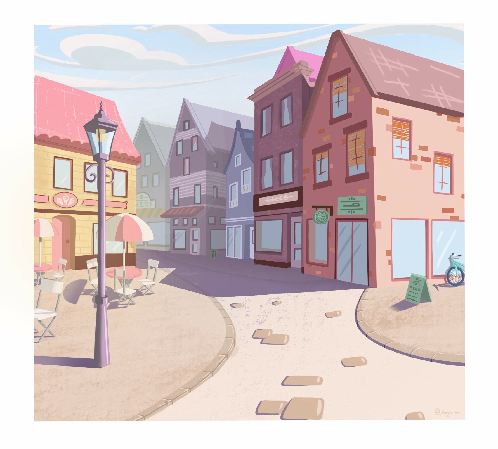 ArtStation - Little Town background