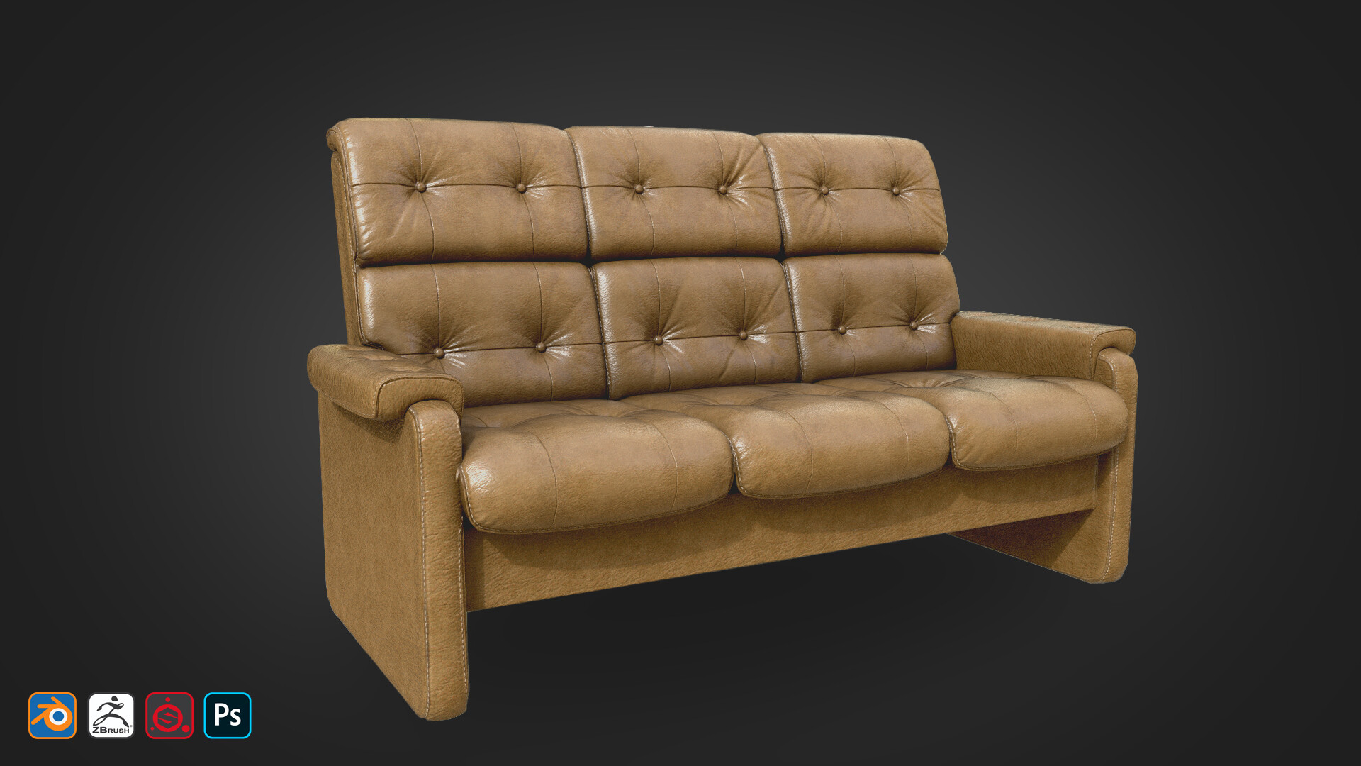 Artstation Chesterfield Sofa Ananda Yokesh Arjunan
