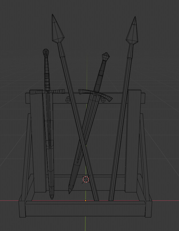 model wire frame in blender