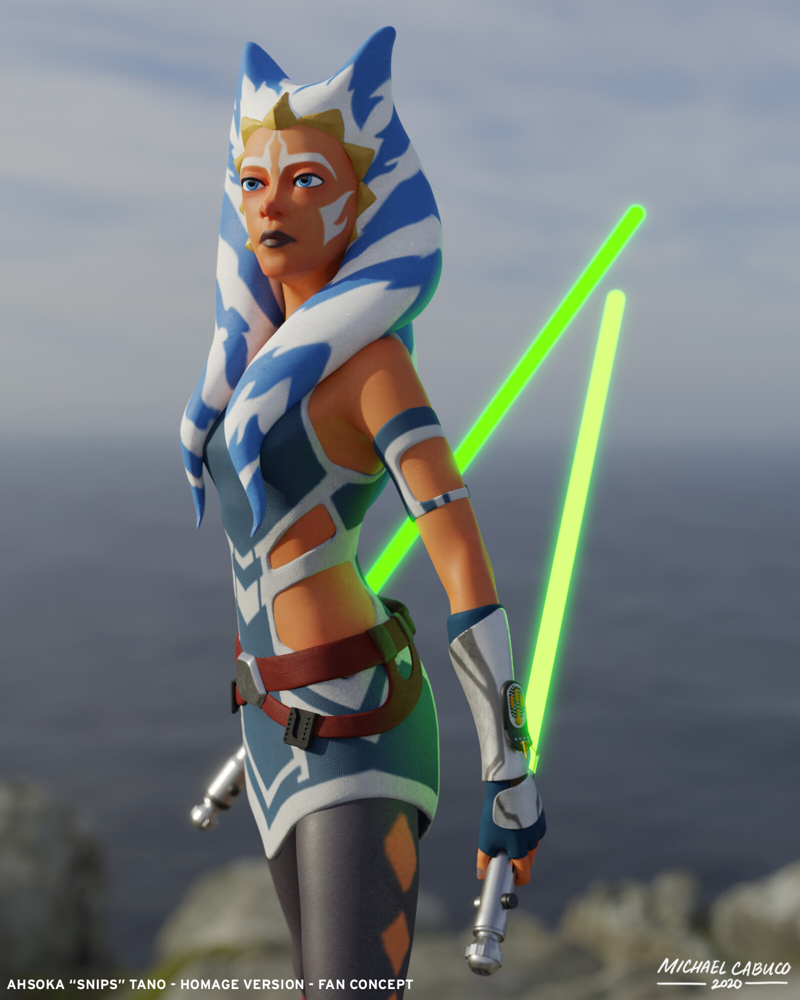 Artstation Ahsoka Snips Tano Homage Version Fan Concept Michael Cabuco