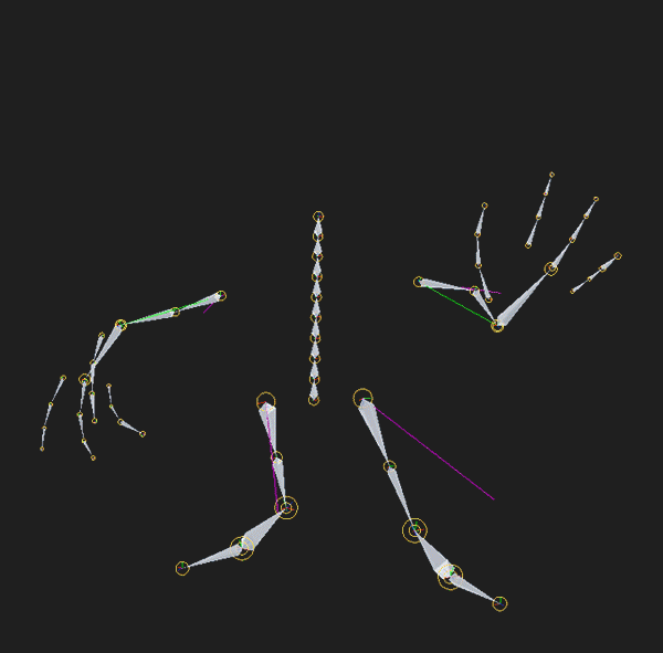 Personnage de KAD réalisé chez Squaregarden (modeling/rig/setup) d’après dessins du DA :