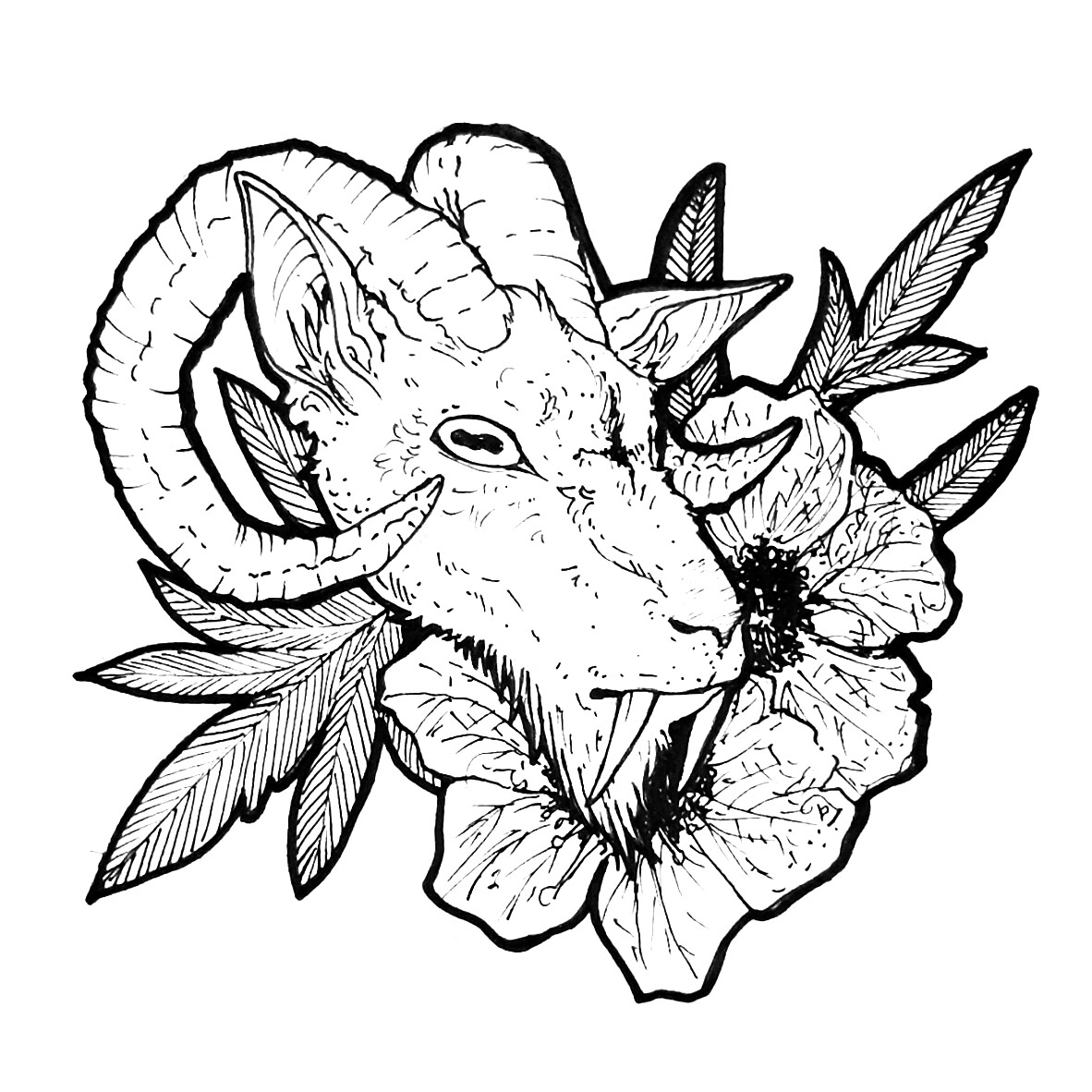 Jacobs Goat Skull Tattoo Design by SalemKittie  Fur Affinity dot net