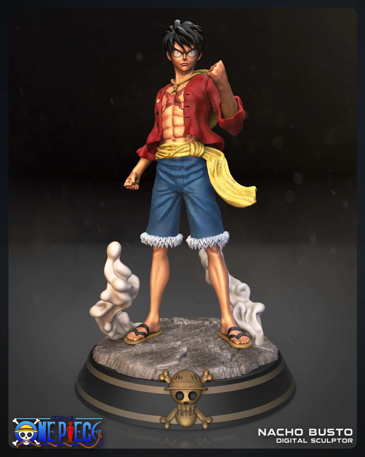 Nacho Busto Monkey D Luffy 3d Print Model