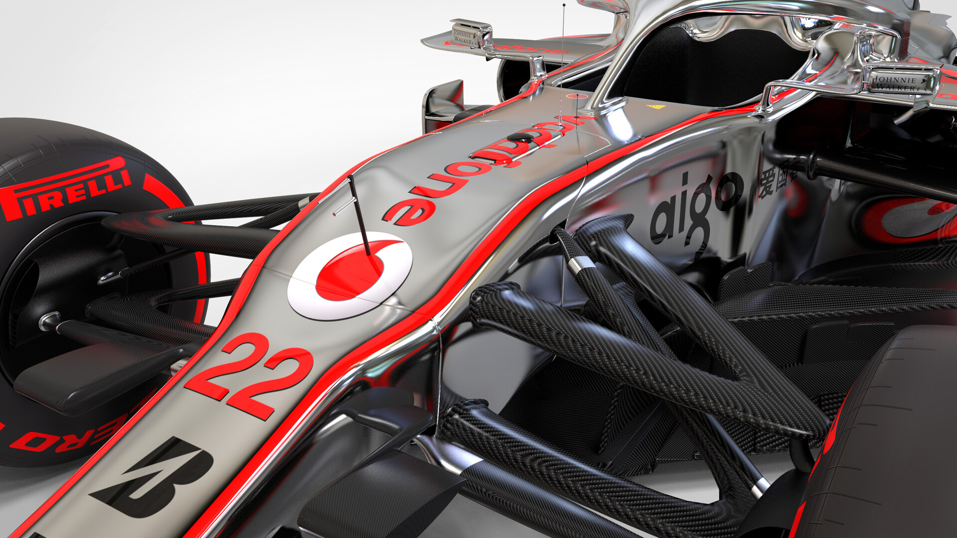 Artstation Formula 1 Mclaren Mcl34 With 2008 Mclaren Skin Color Lewis Hamilton Version Rayner Arenas