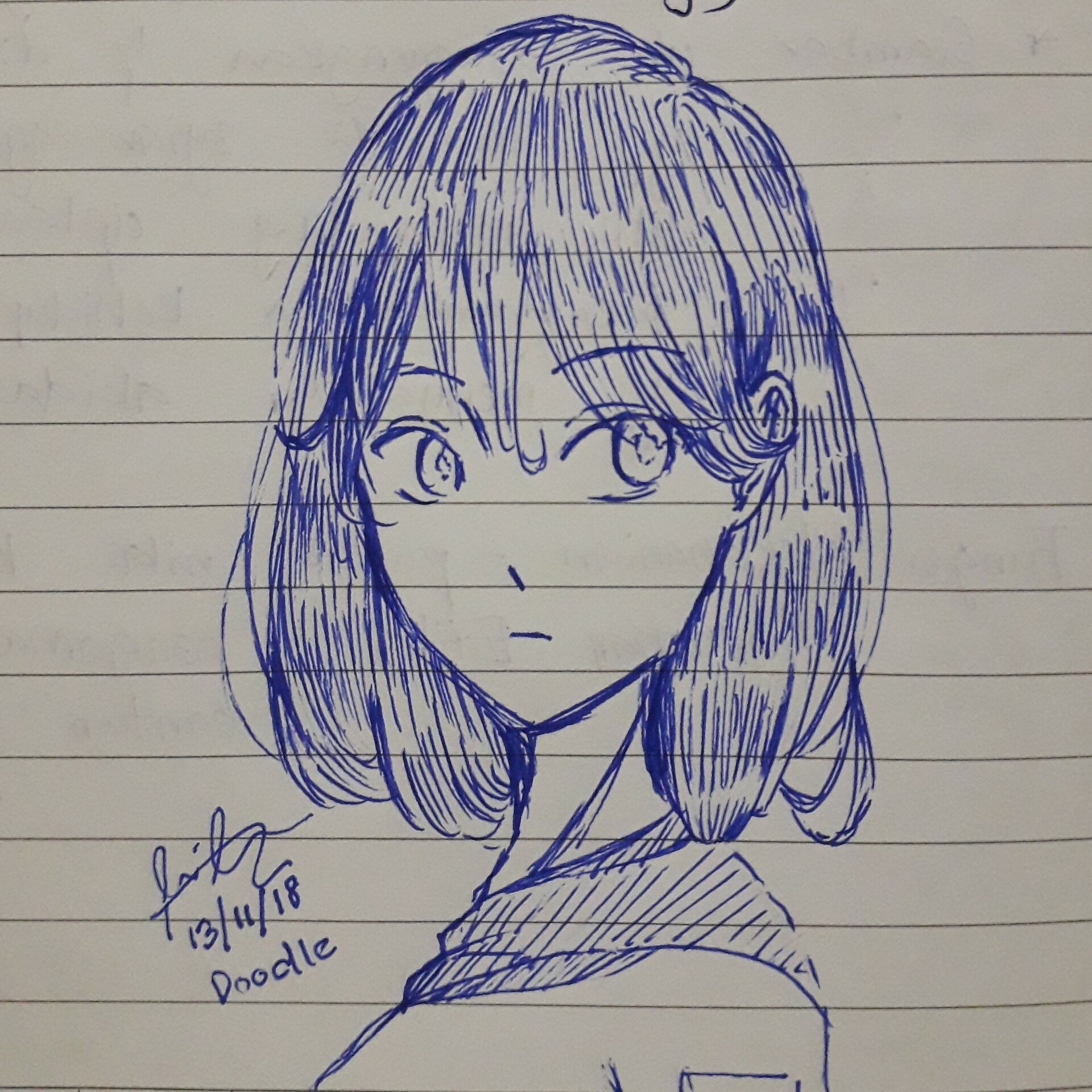 Qistina Zulkifli - Art Practice - Draw Anime Boy