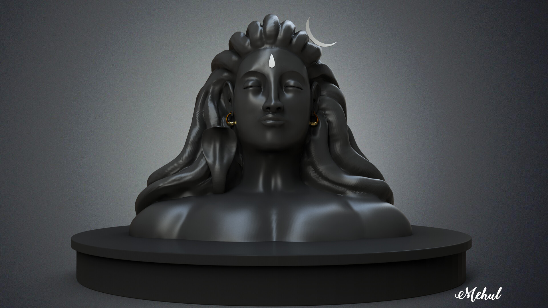 Artstation Adiyogi Lord Shiv 3d Model Mehul Pandey