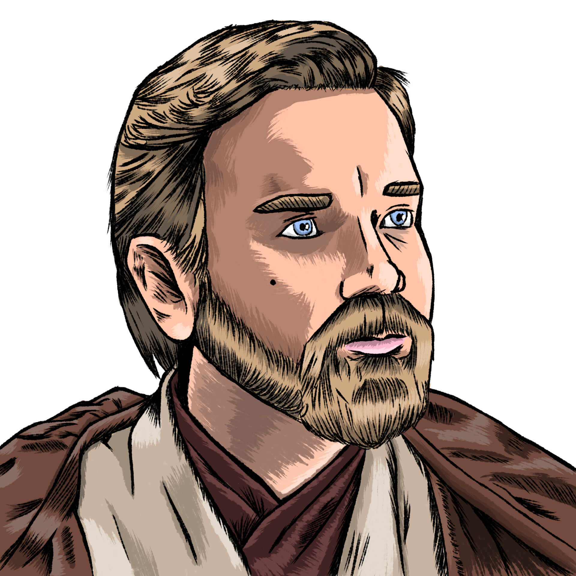 ArtStation - Obi-Wan Kenobi Comic style