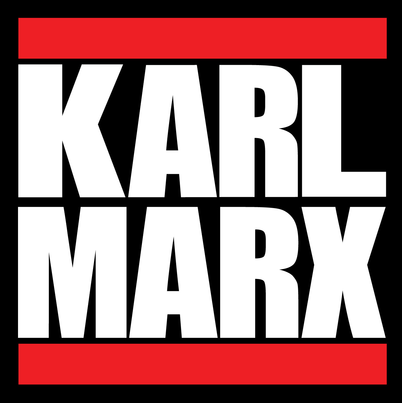 The final version of the Karl Marx/Run DMC hybrid sticker