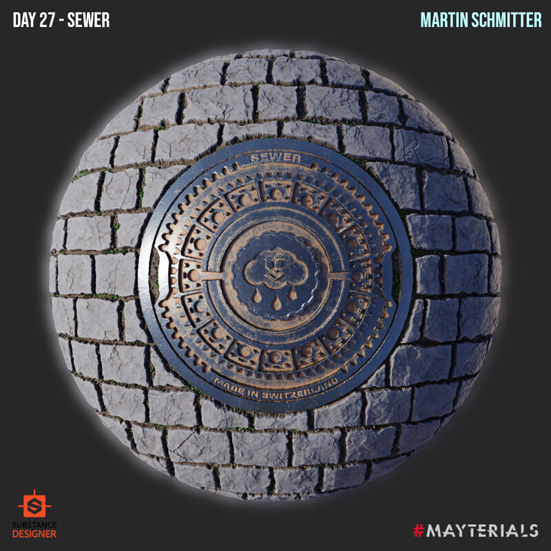 Mayterials - Day 27 - Sewer (Manhole cover)