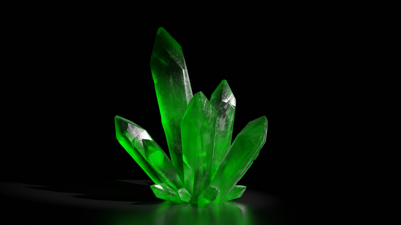 A higher quality 1080 render of the green crystal. 