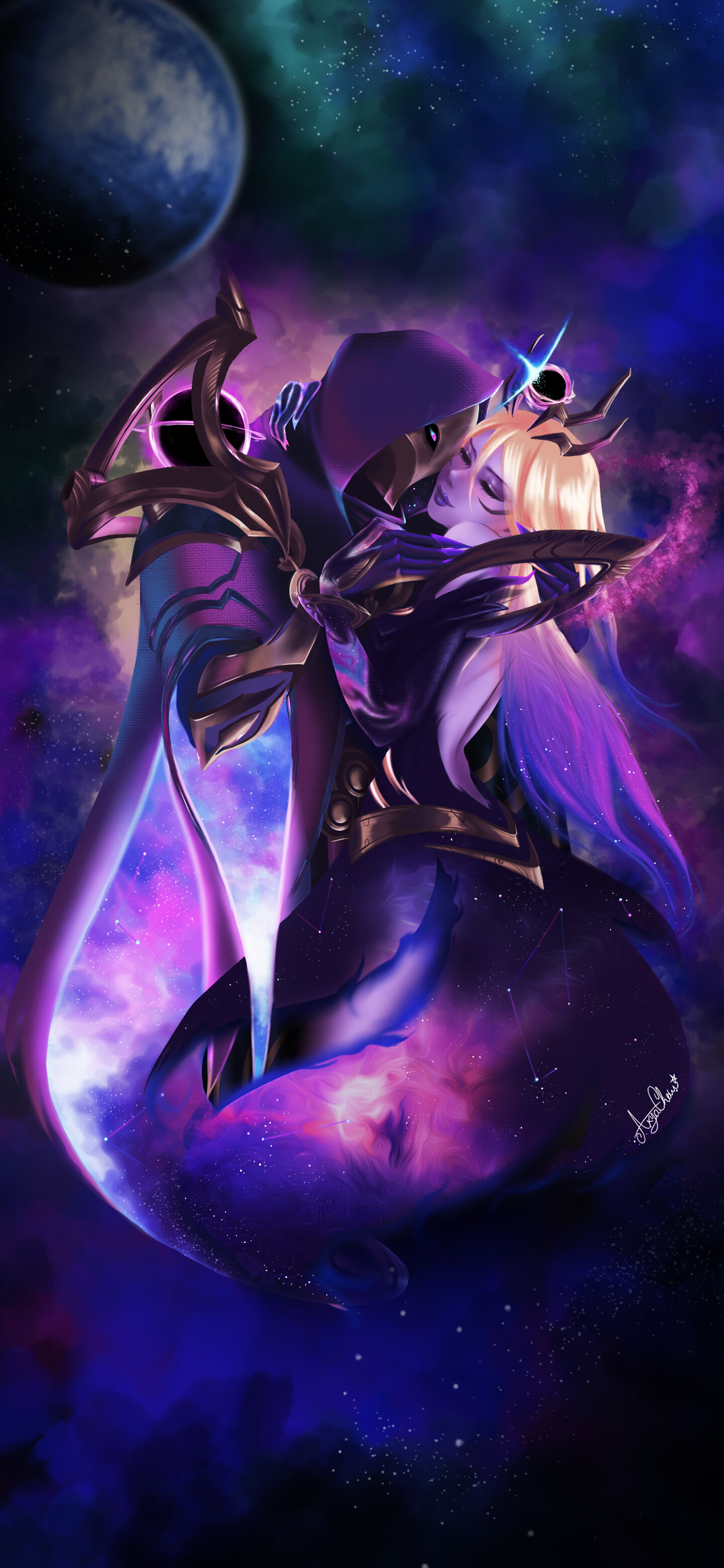 Artstation Dark Cosmic Lux And Jhin Axyachan Art