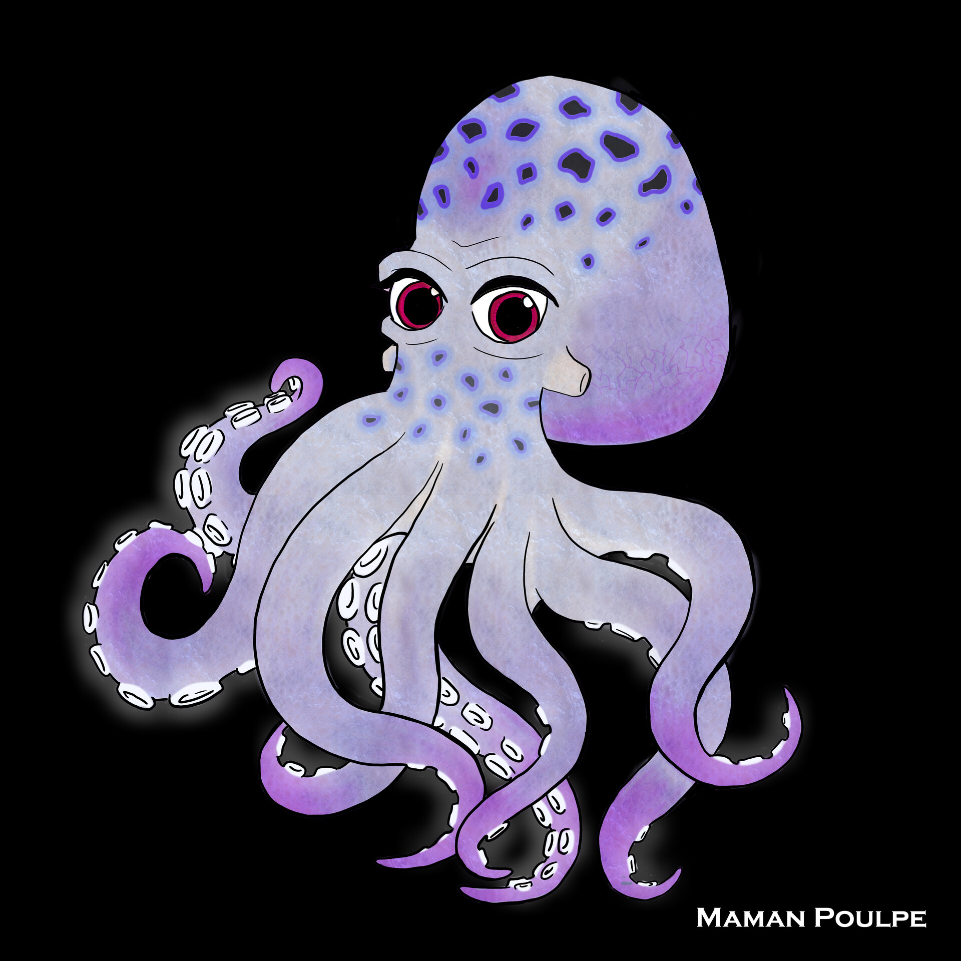 Heilbutt Octopus Rig mit Rassel 