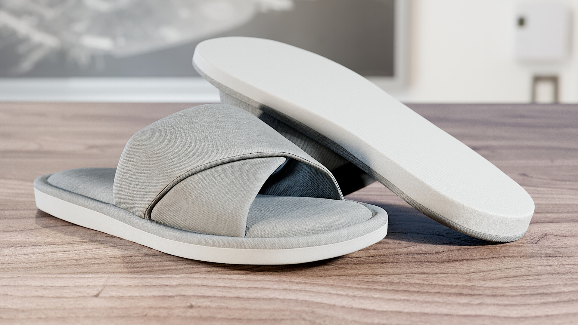 ArtStation Realistic 3D model of Men s Slippers