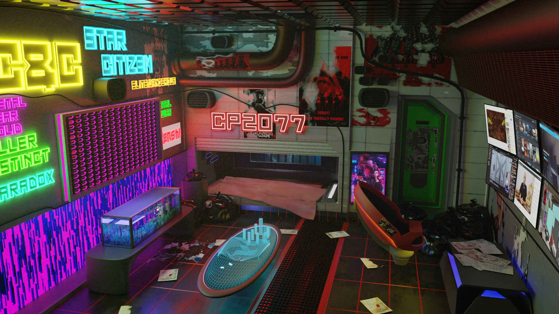 Artstation Cyberpunk Bedroom Jordan Lee Howen Celebrate the trailer release of the most anticipated video game of our time featuring keanu reeves with some fresh cyberpunk 2077 memes! cyberpunk bedroom jordan lee howen