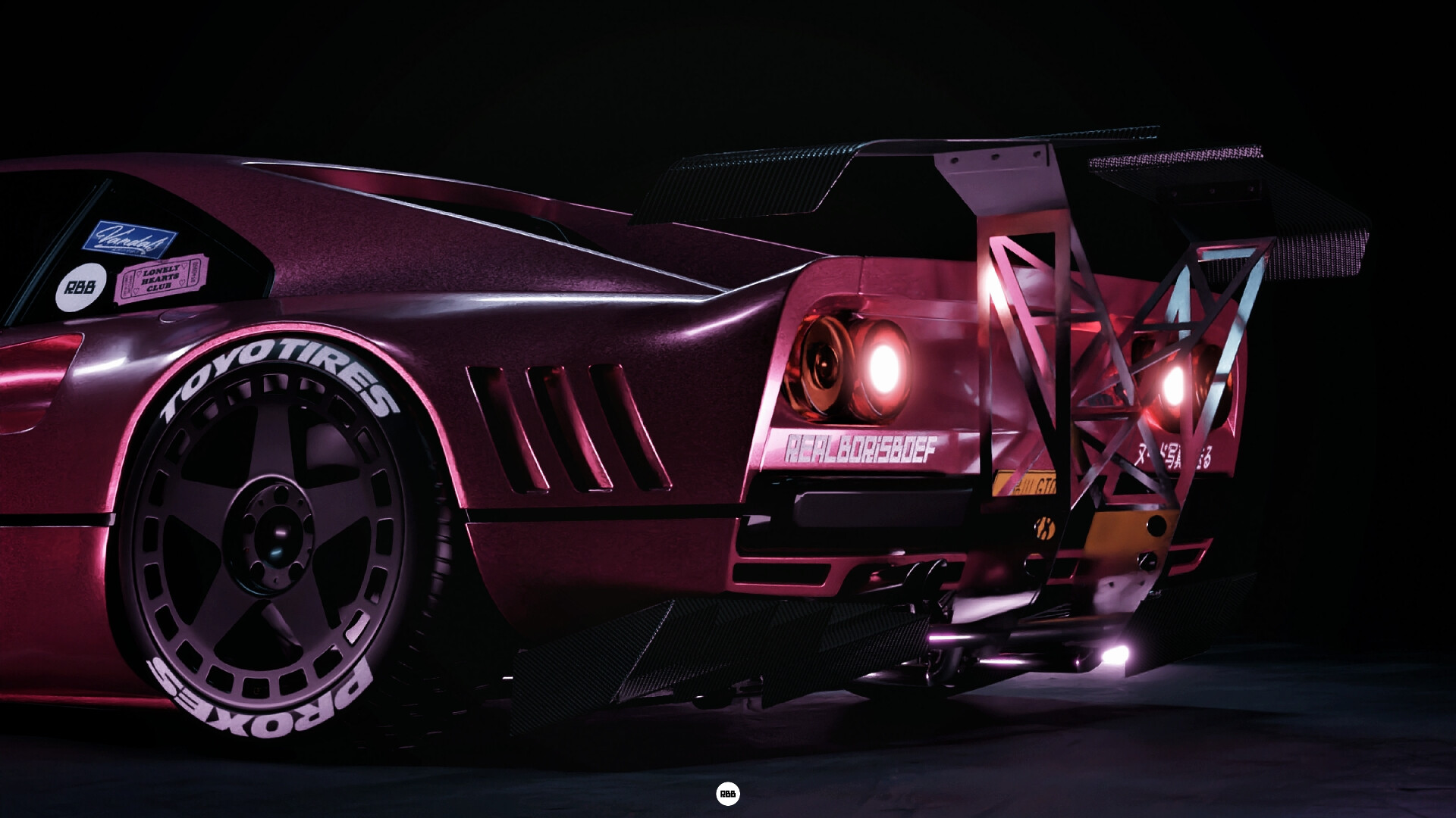 フェラーリ 288 GTO アート 激レア☆Ferrariフェラーリ 288GTO☆ ポスターアート ☆BRUCE